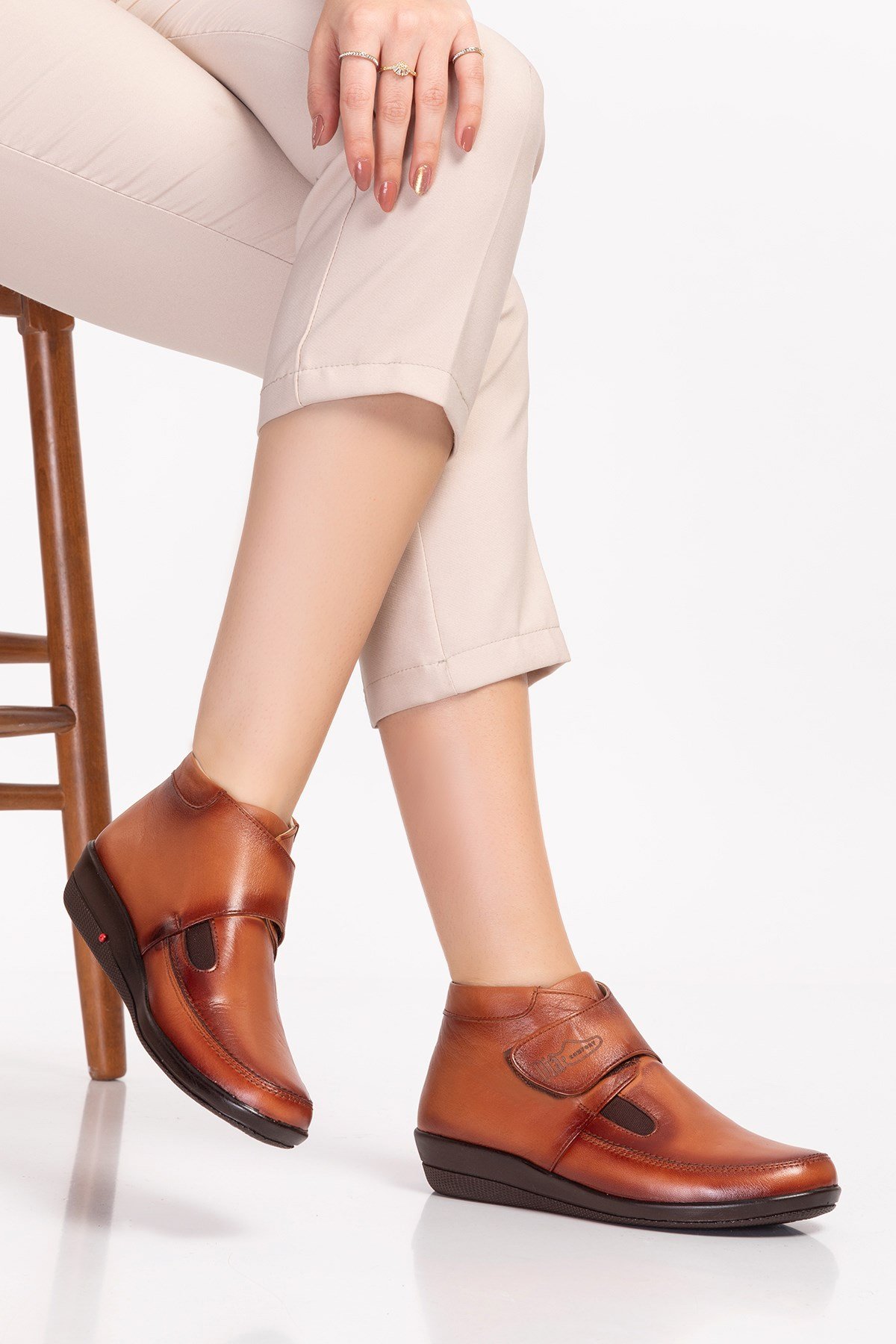 Brown Diabetic Orthopedic For Womens Casual Shoes