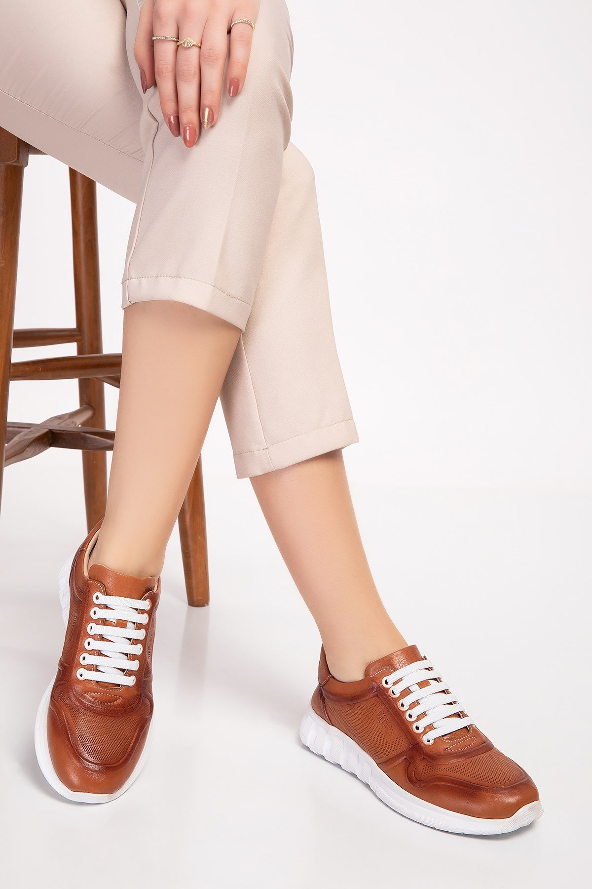 Brown Diabetic Orthopedic Womens Sport Shoes