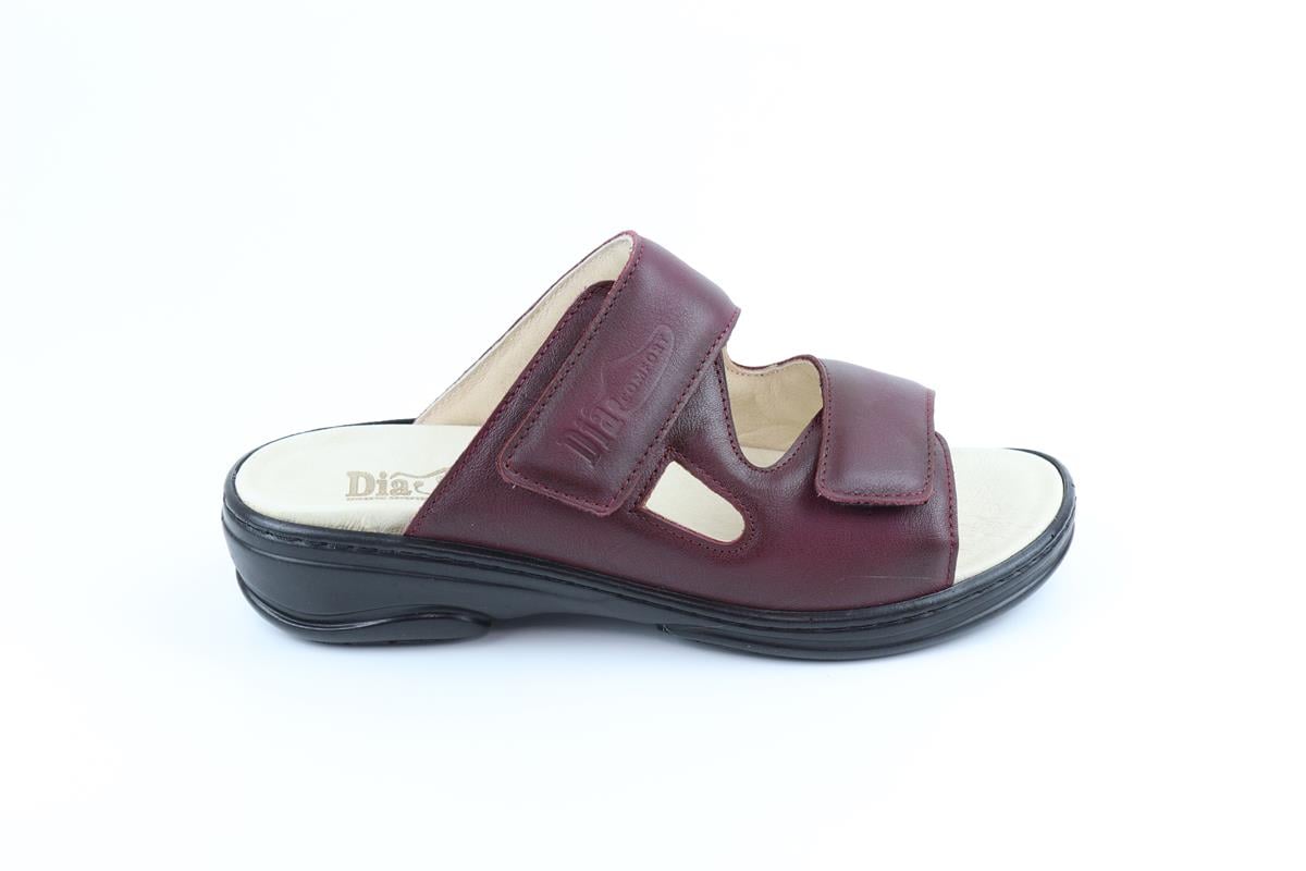 TOPTAN ORTOPEDiK DİYABETİK KADIN TERLİK BORDO DİA 019