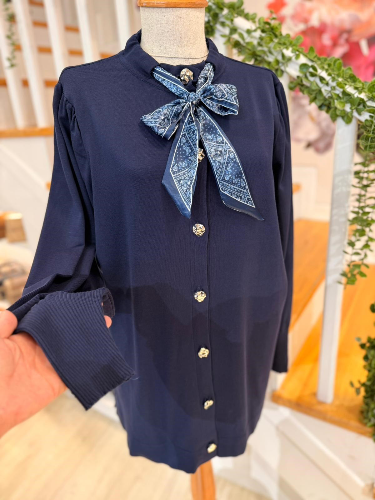 26099 LACİVERT TRİKO HIRKA