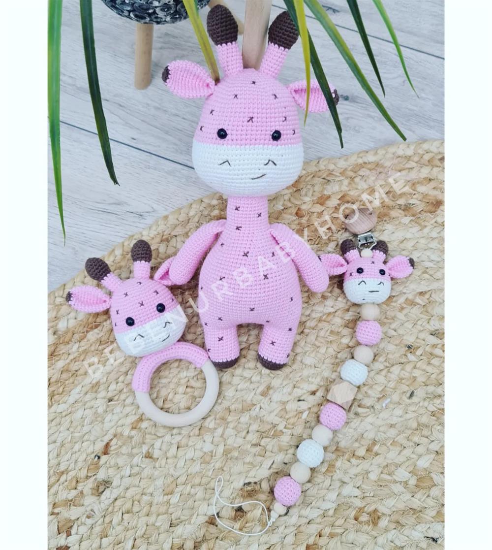 3 lü AMİGURUMİ SEVİMLİ ZURAFA SET 