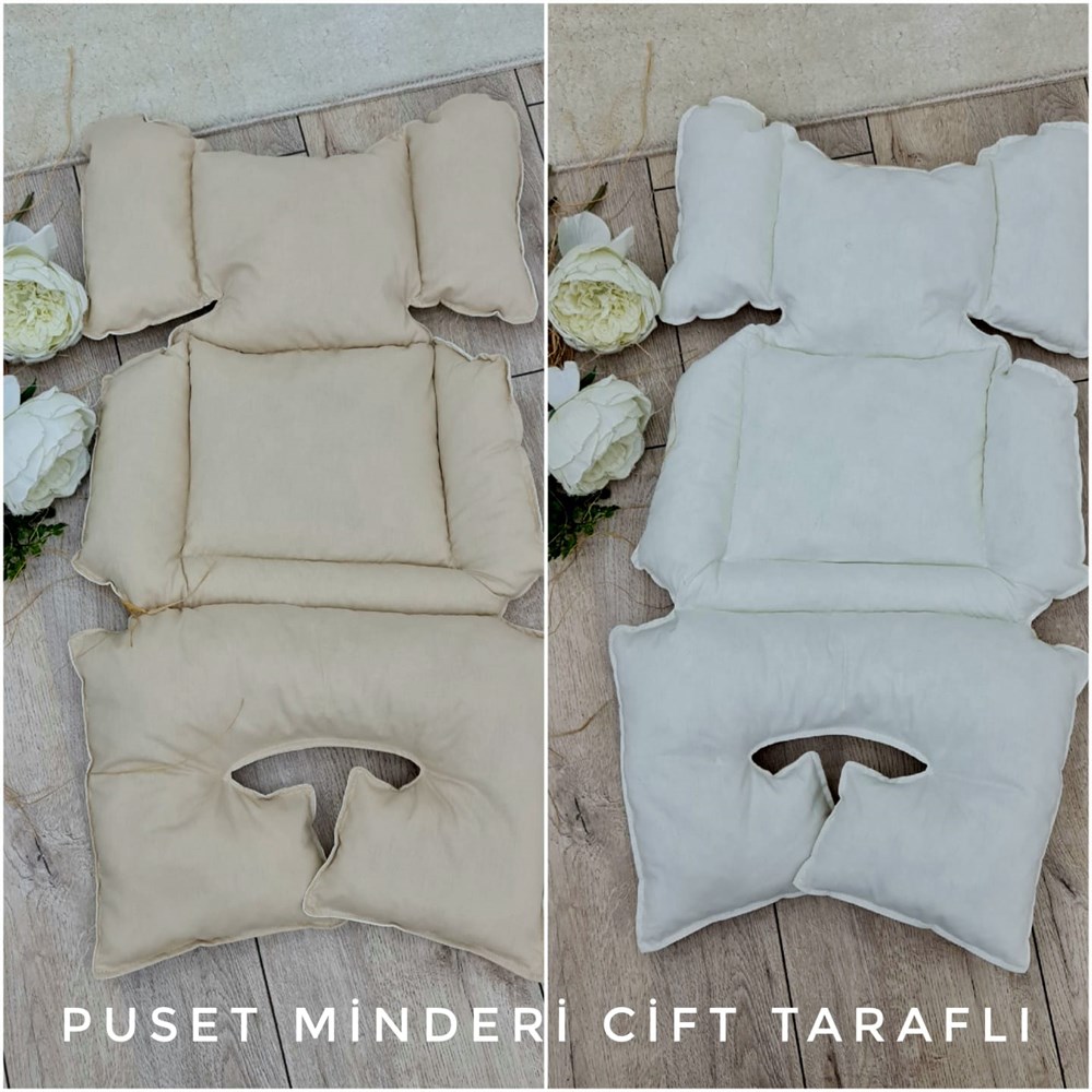 KREM VE BEJ KOMBİNLİ DANTELLİ FIRFIRLI  BABYNEST 8 Lİ SET 