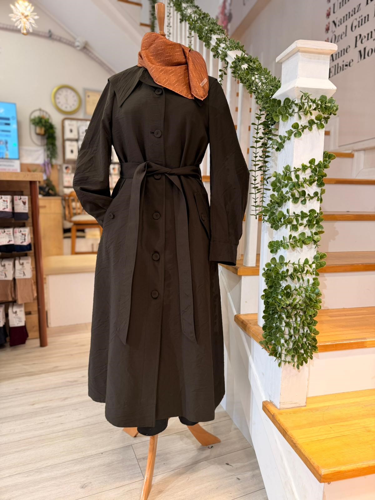 W27828 KAHVE TRENCH