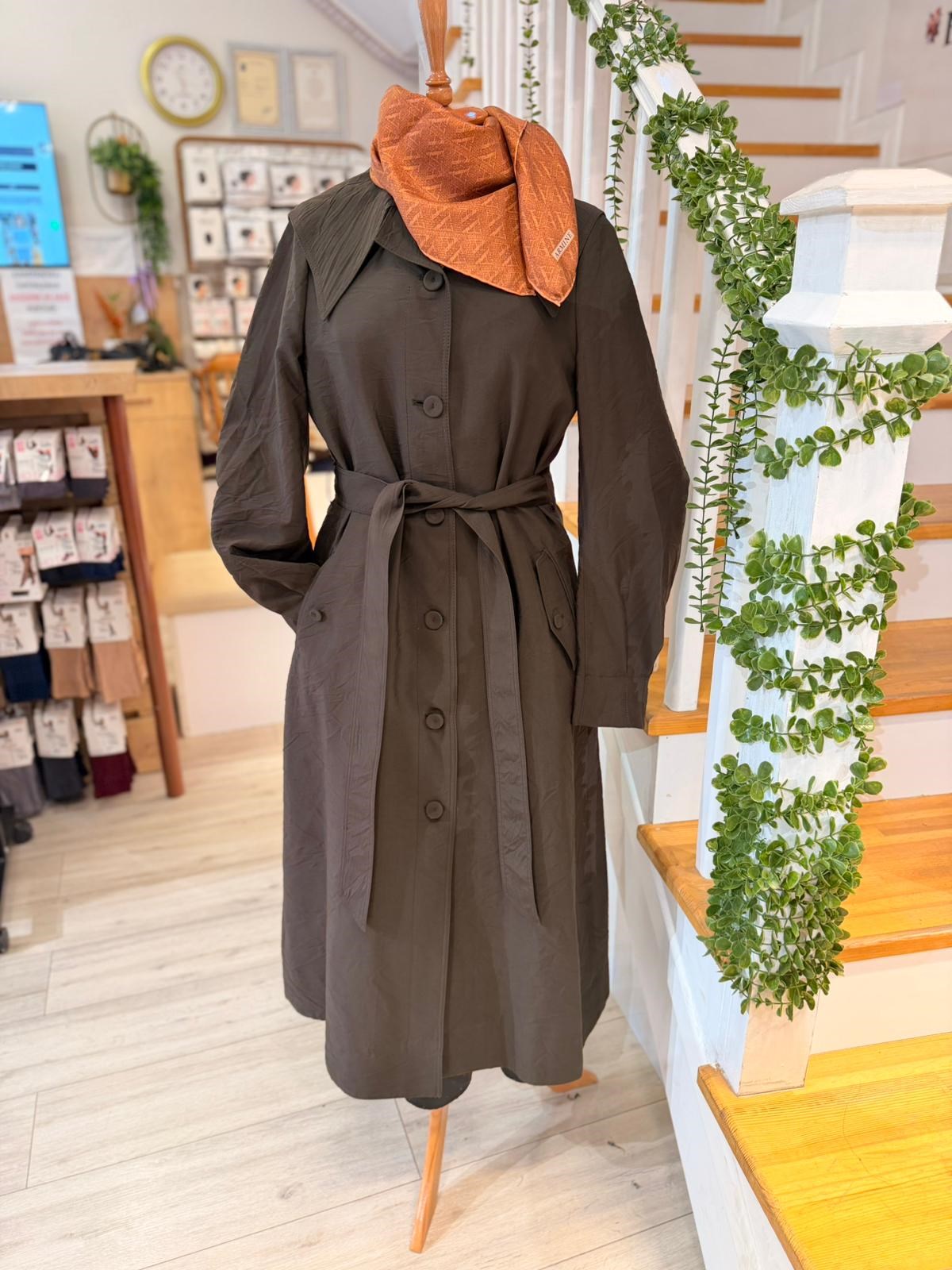 W27828 KAHVE TRENCH