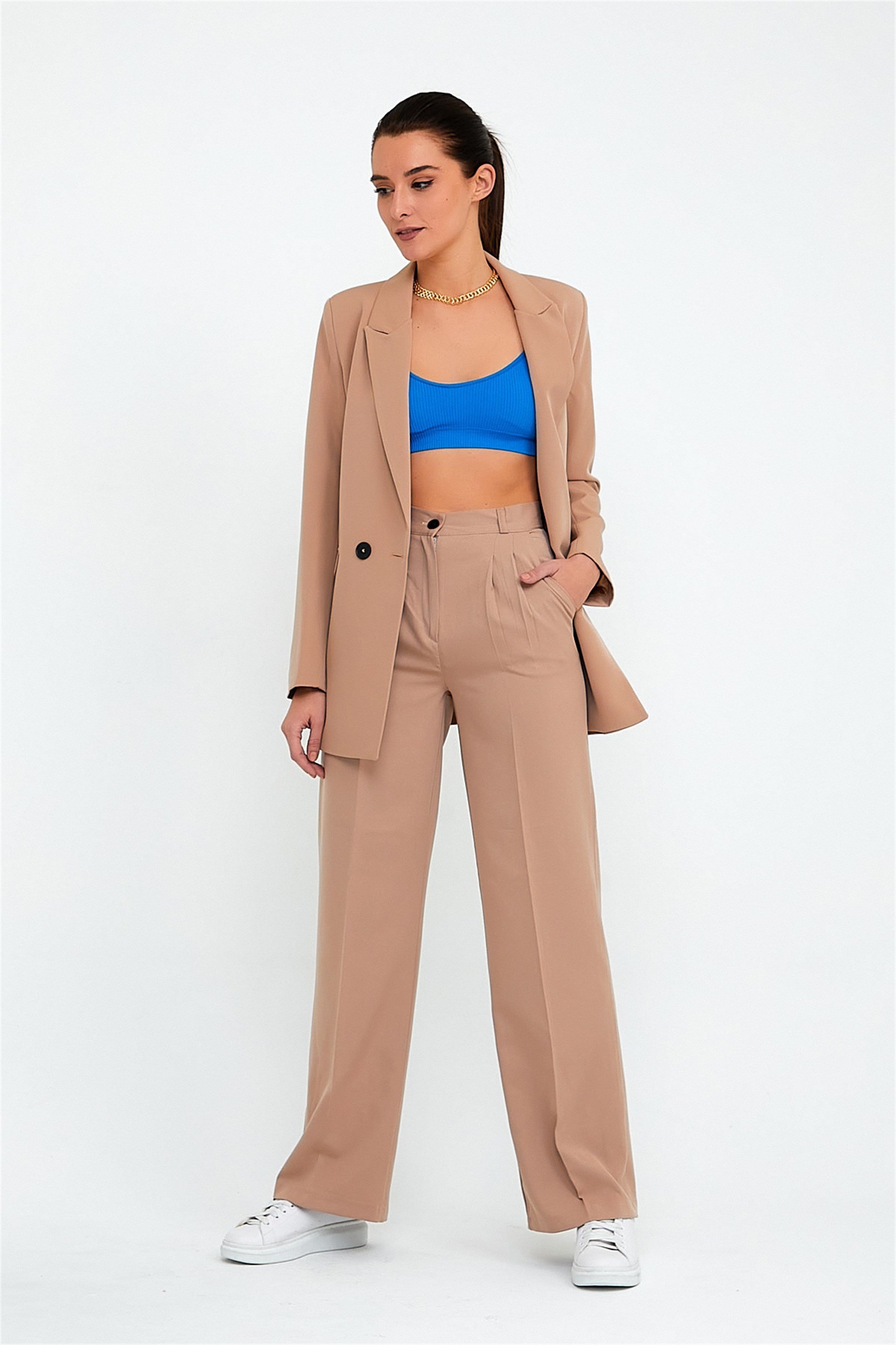 Kadın Bej Blazer Ceket