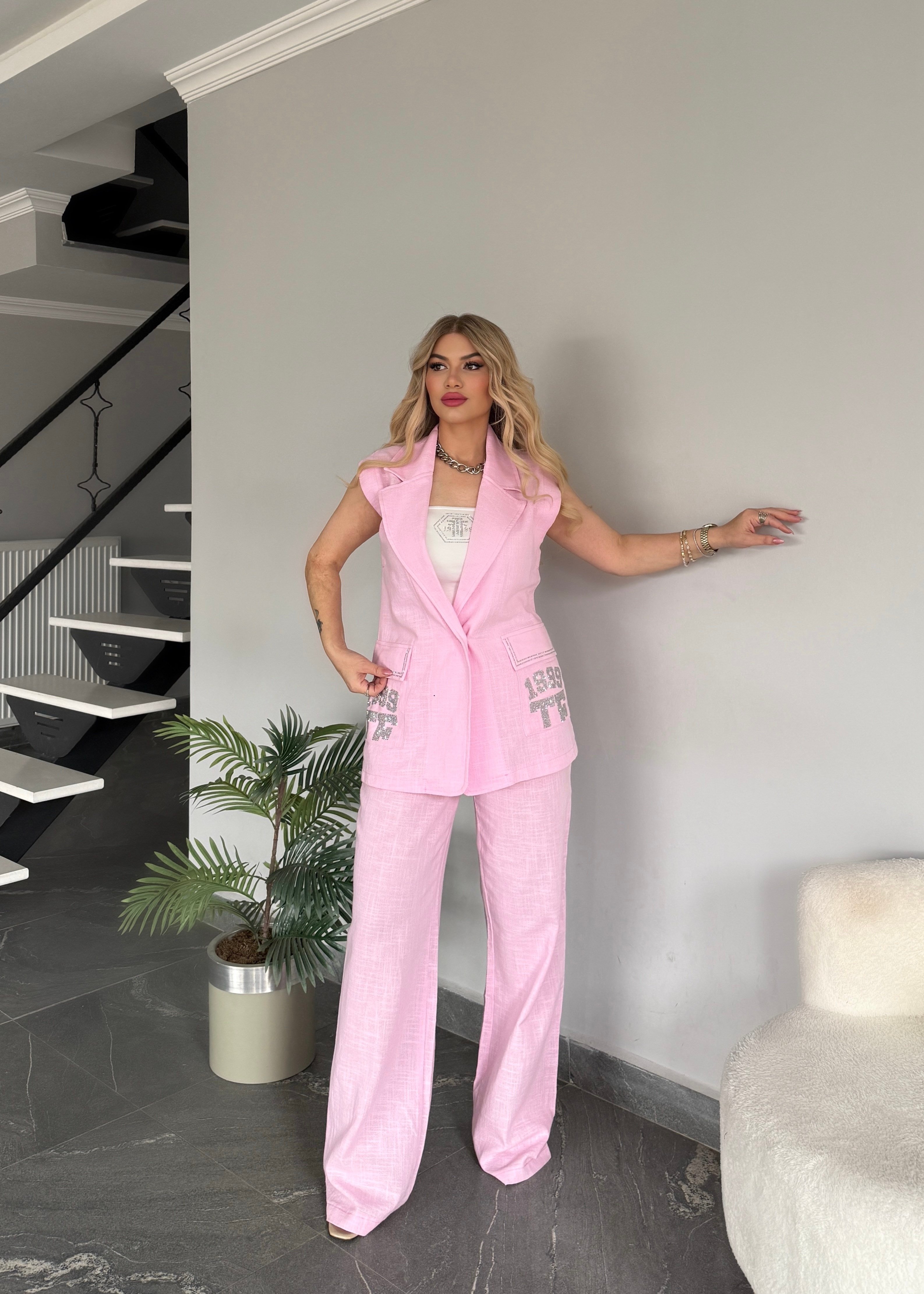 3 lü  keten takım pembe 