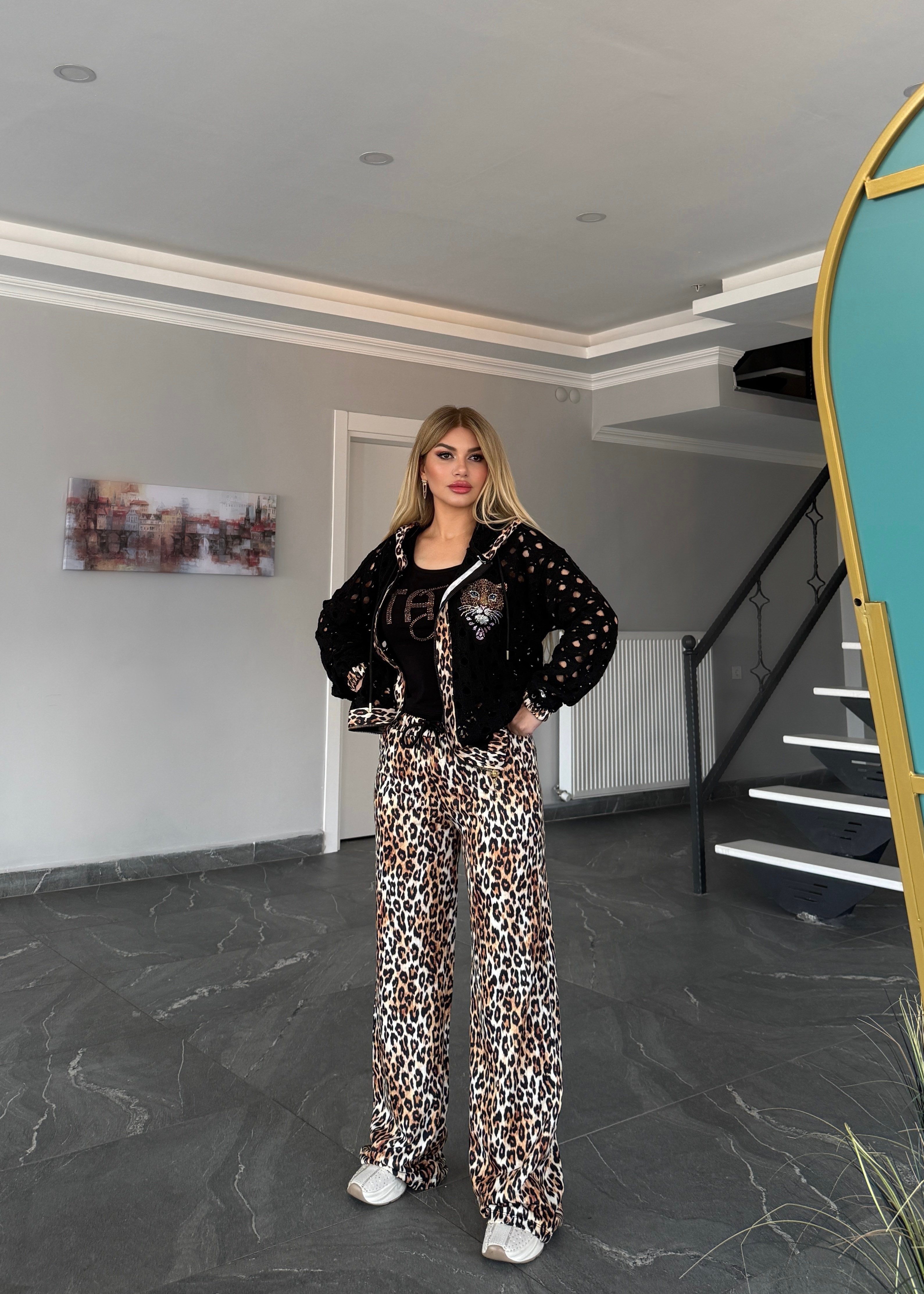 3 lü Pantera takım  kahve siyah 