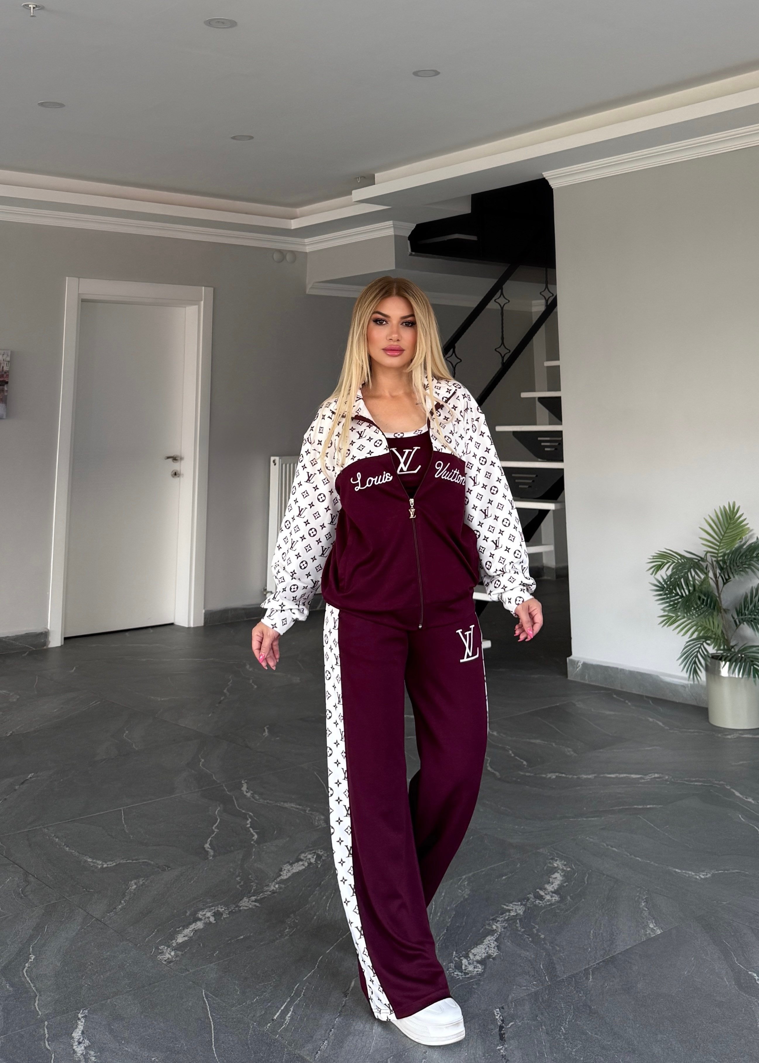 3 lü vesper takım bordo 