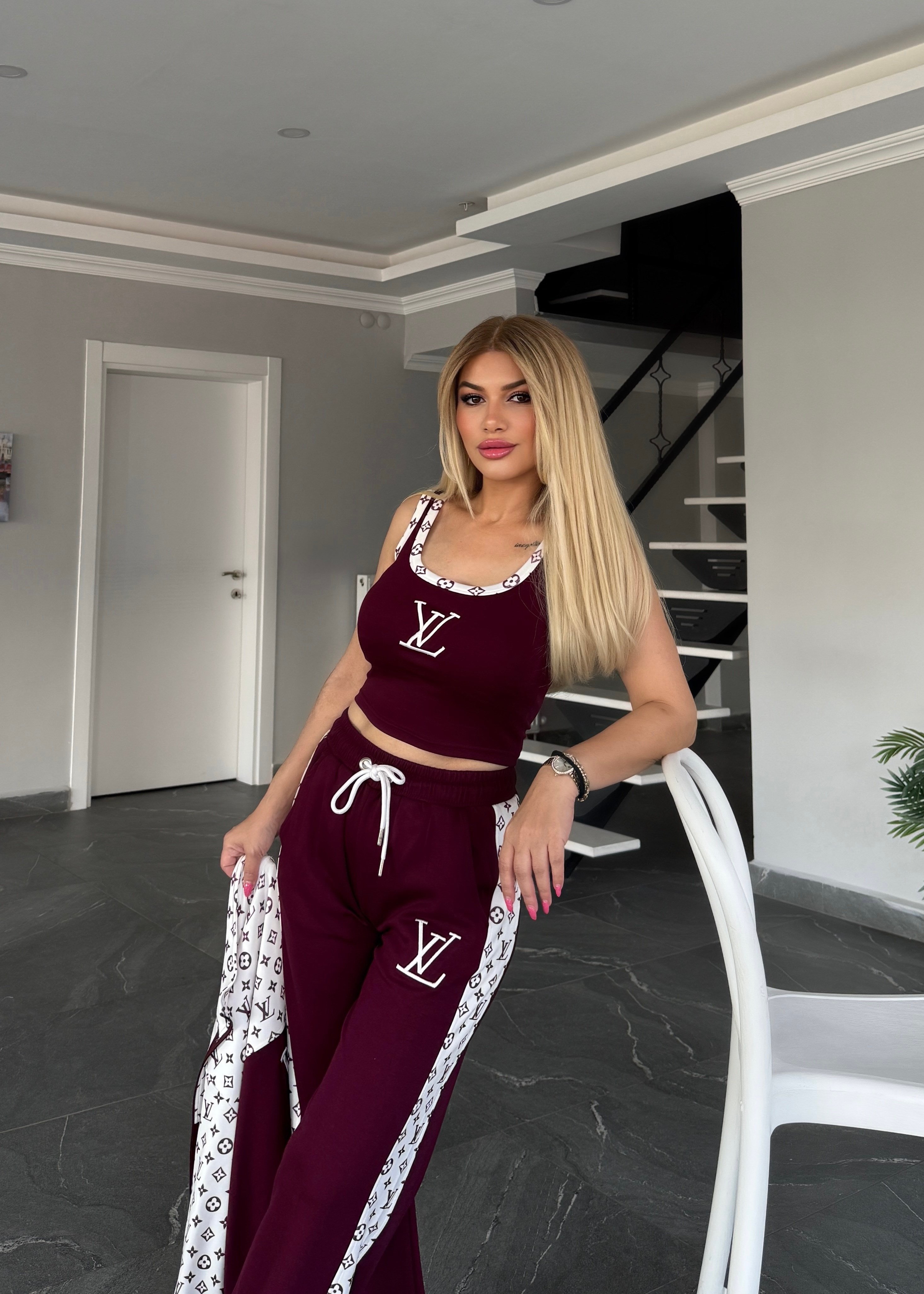 3 lü vesper takım bordo 
