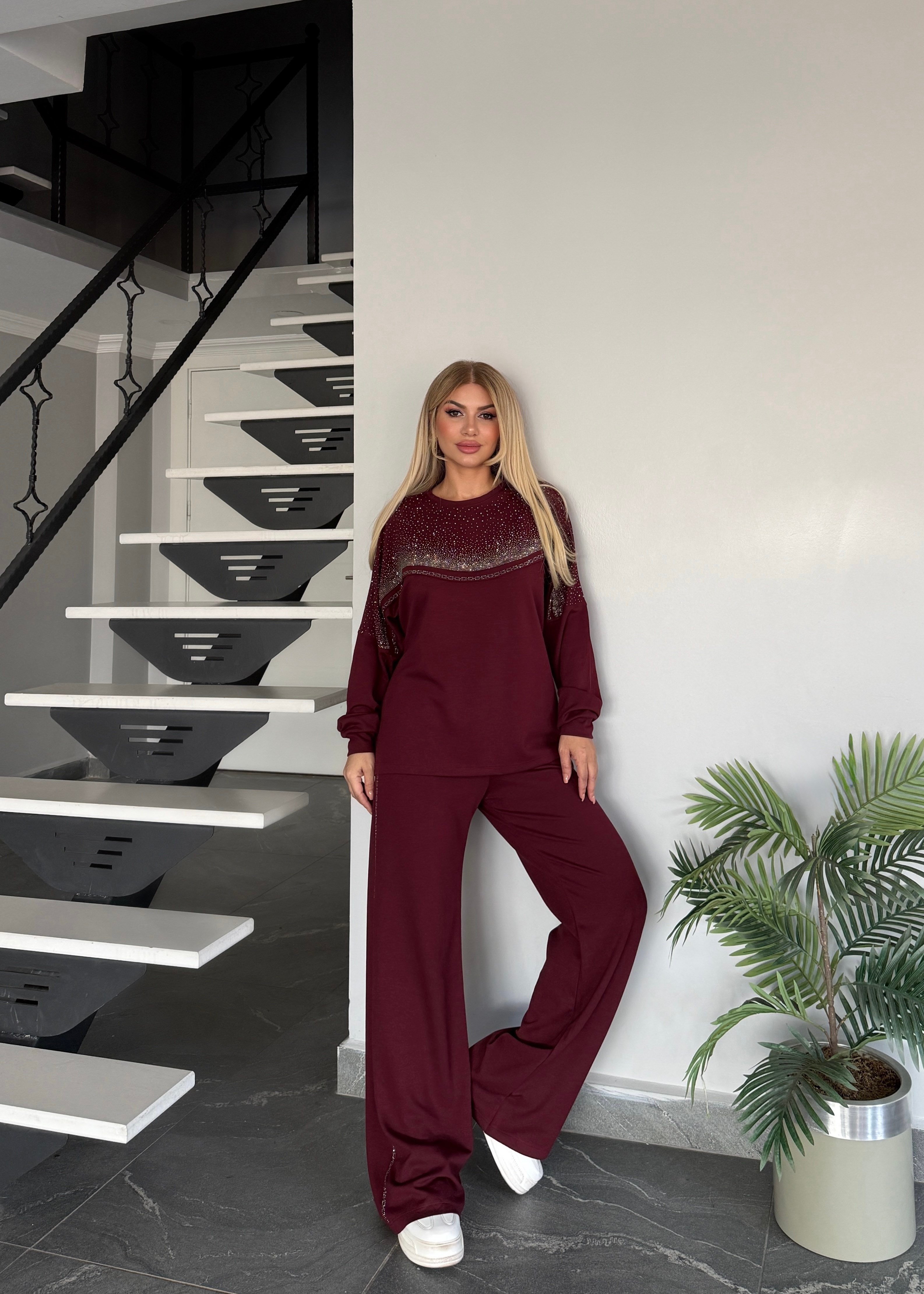 BB Glam takım bordo 