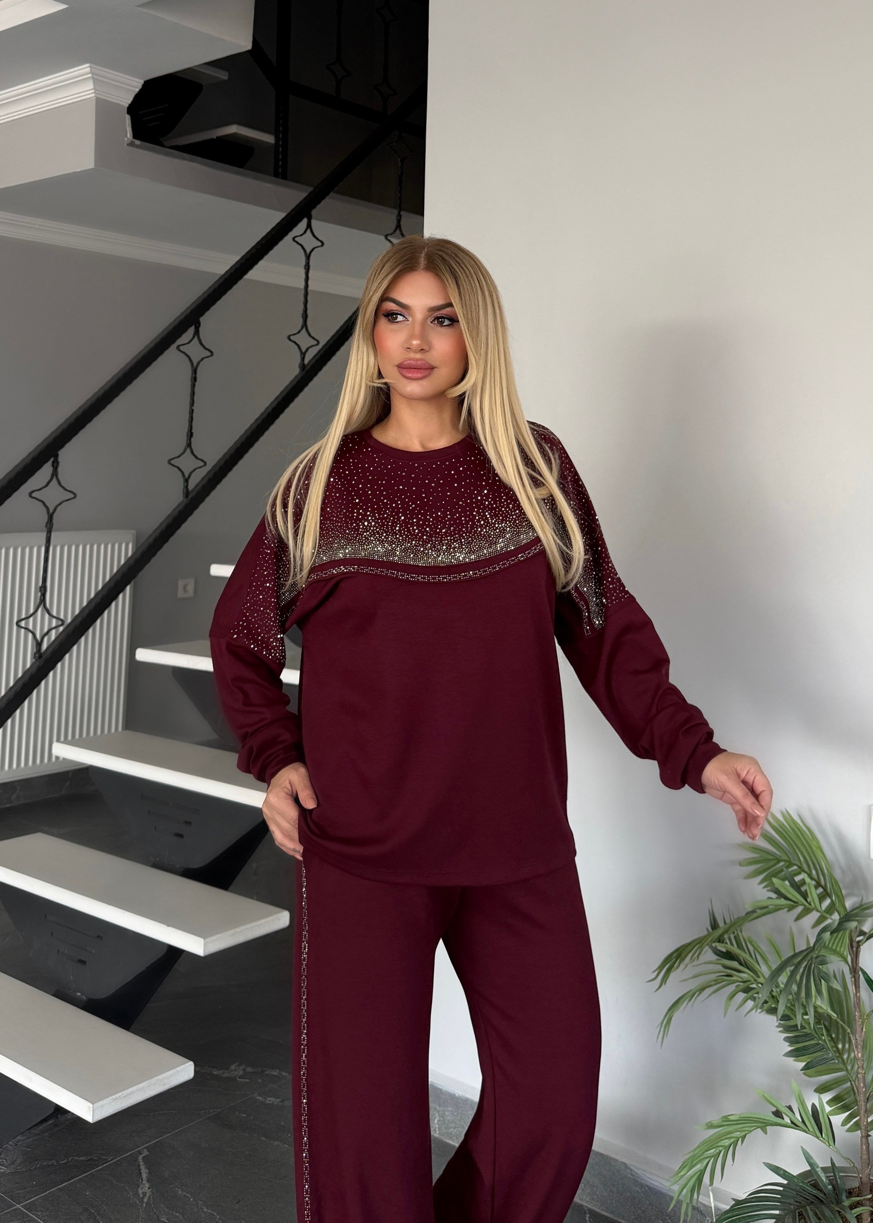 BB Glam takım bordo 