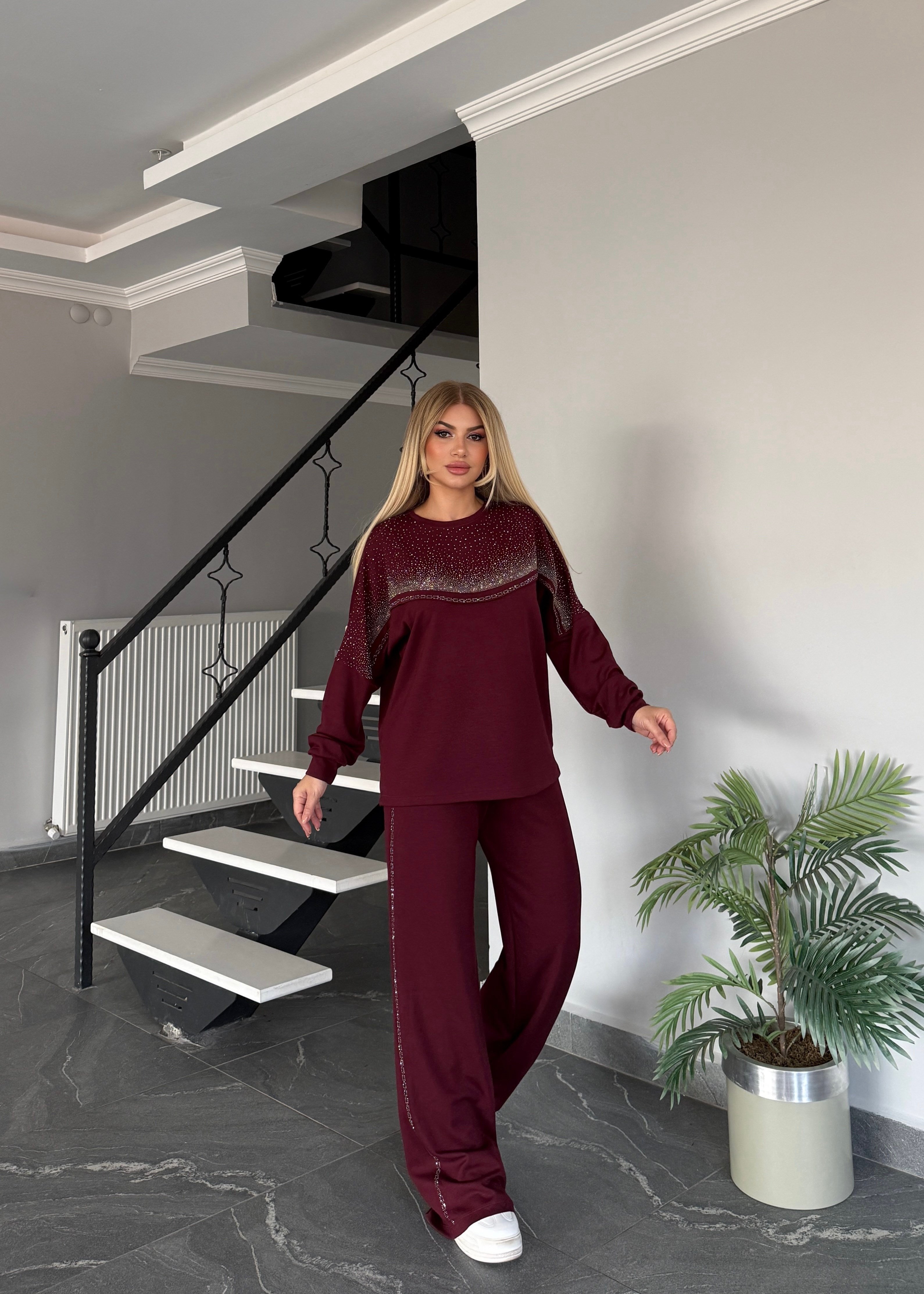 BB Glam takım bordo 