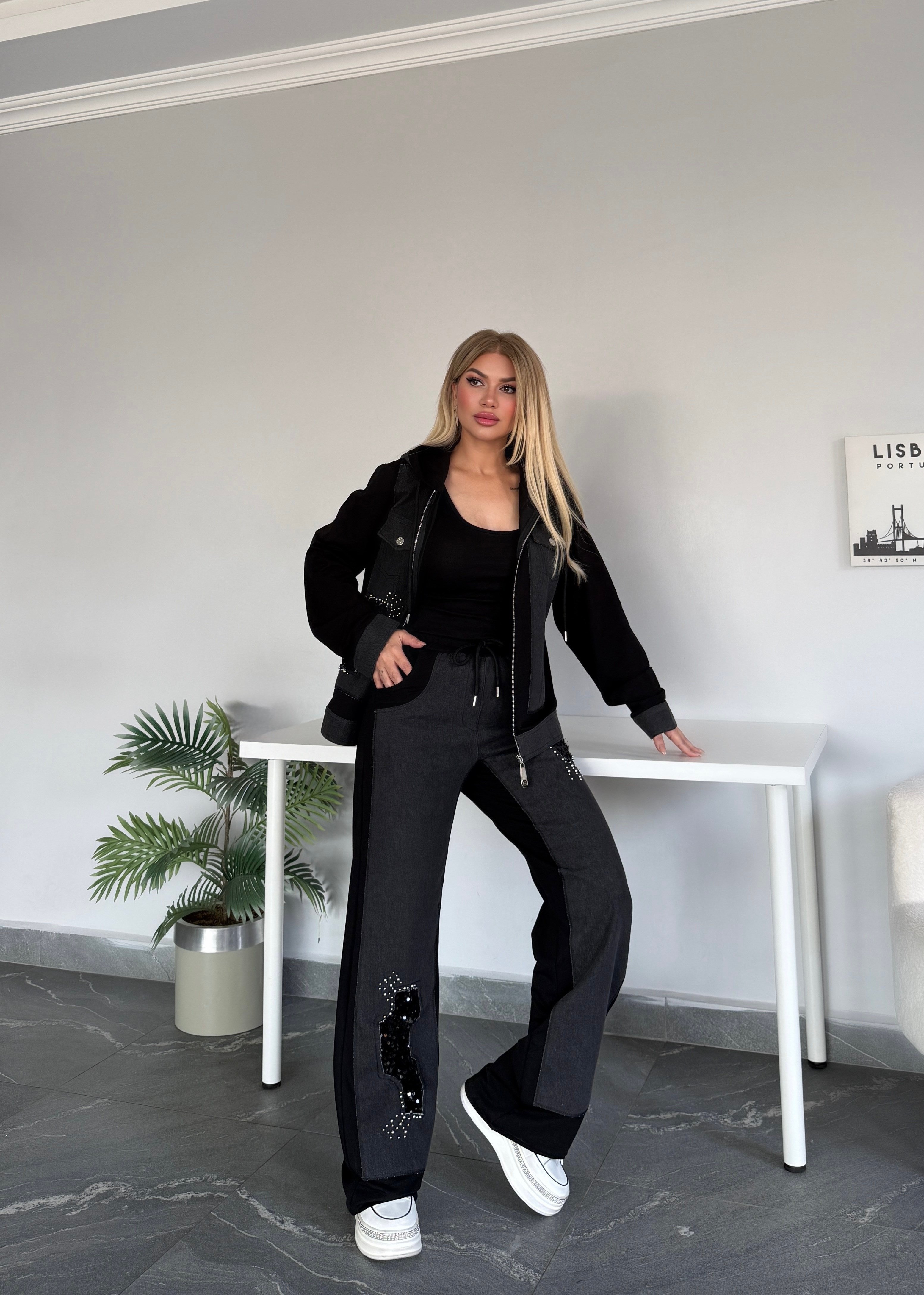 BB Kot detaylı 2 ip takım füme 