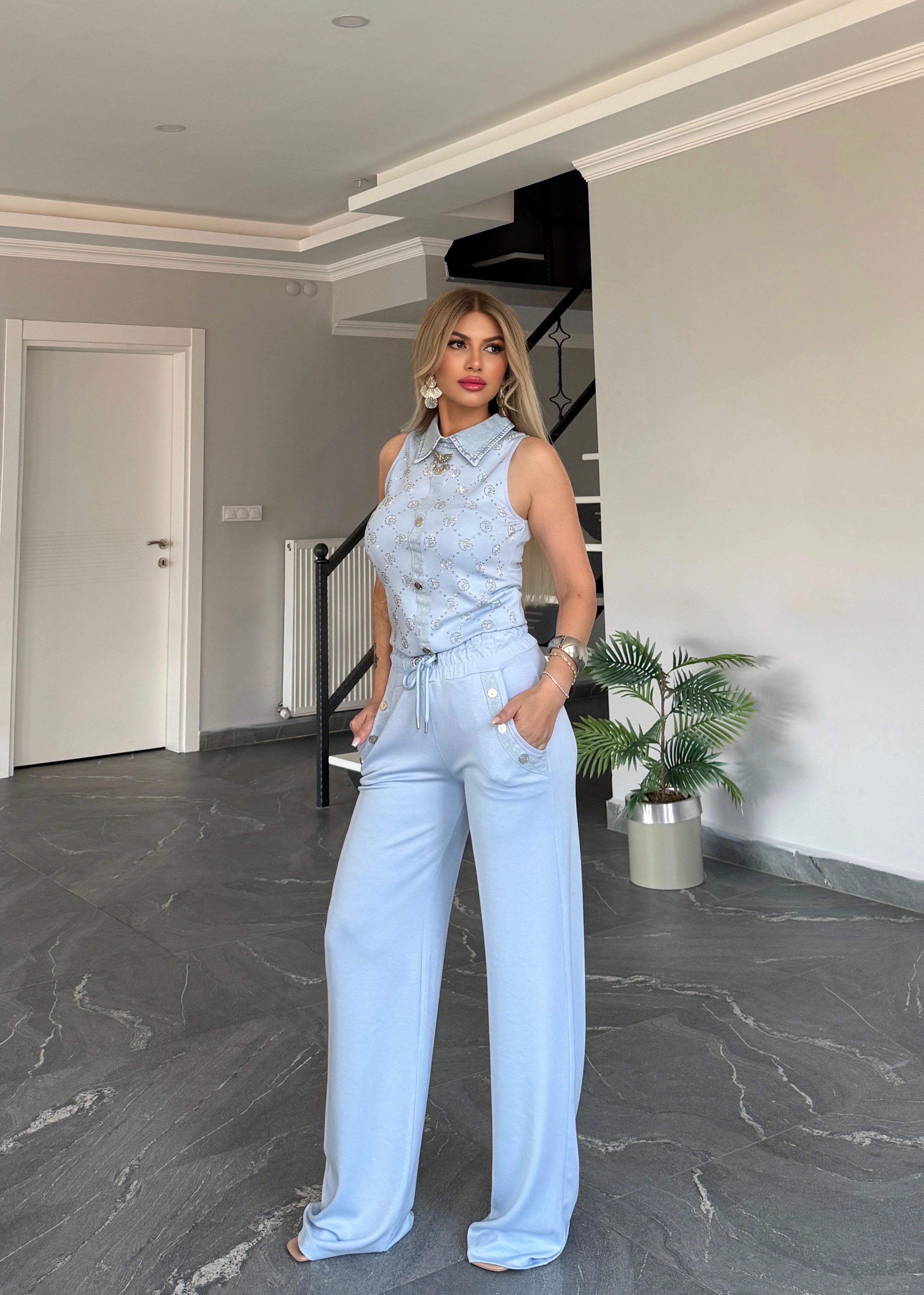 Diamond Denim Takım Mavi 