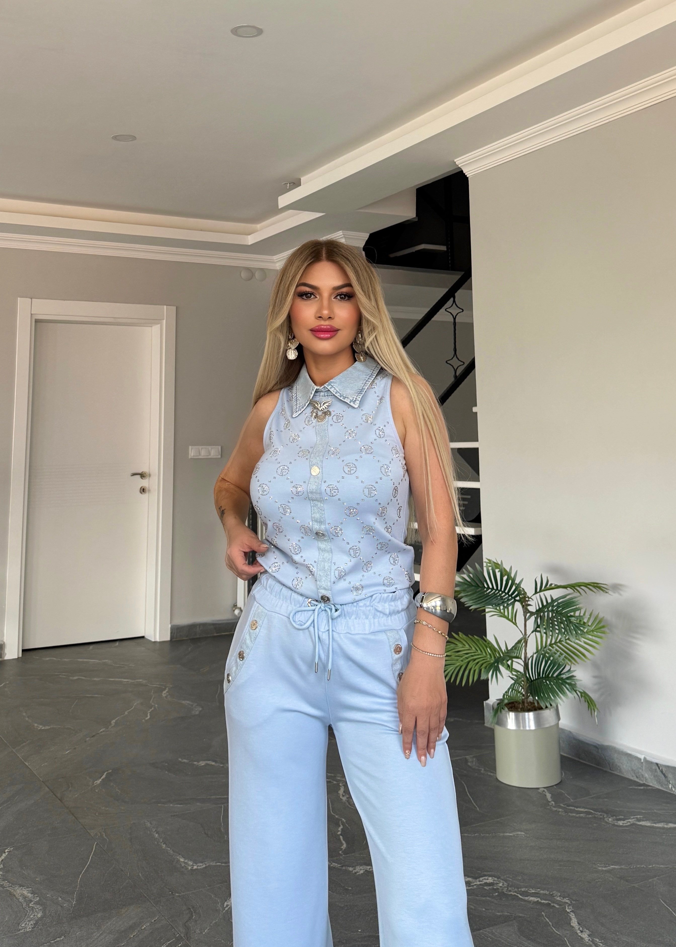 Diamond Denim Takım Mavi 