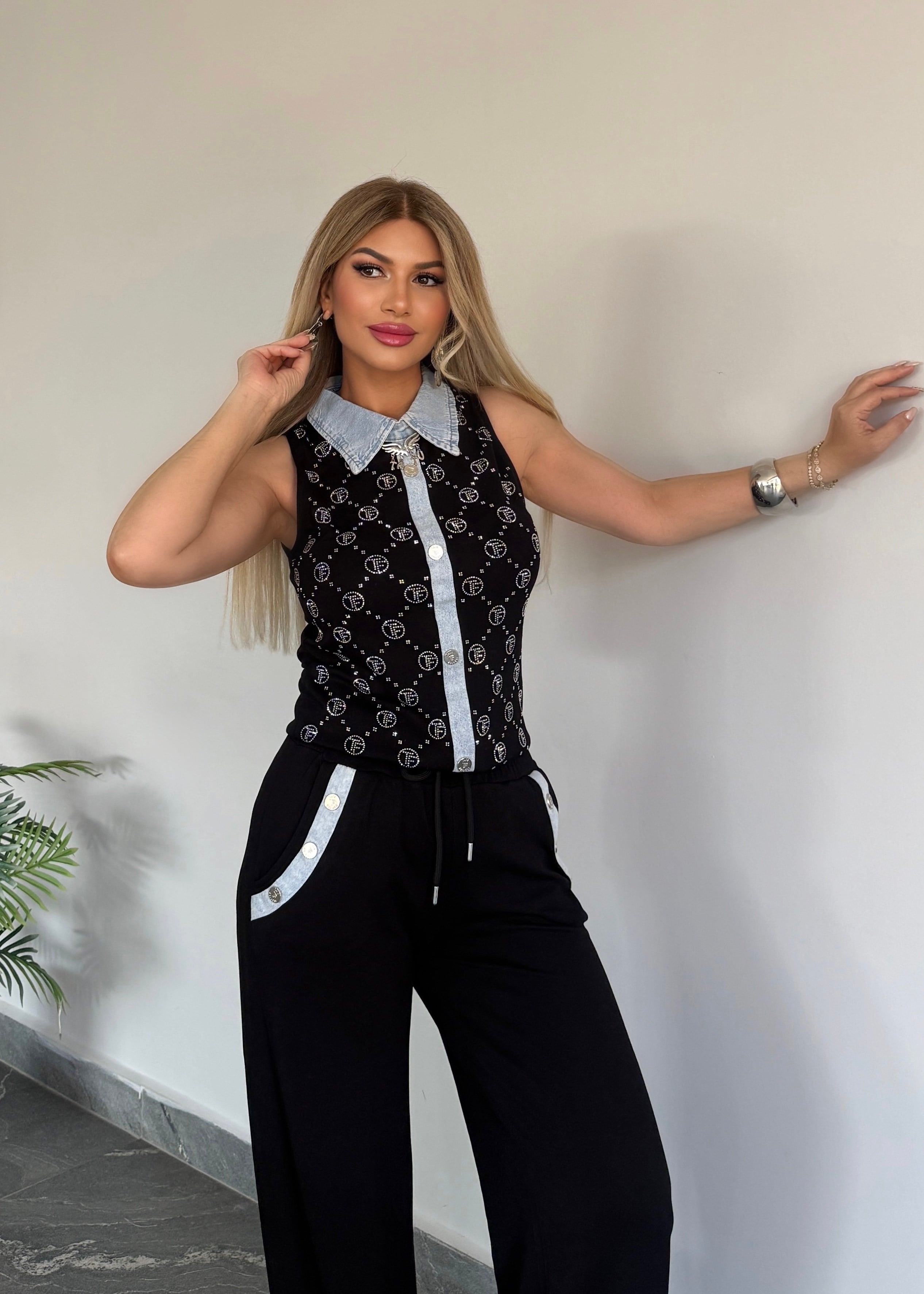 Diamond Denim Takım Siyah  