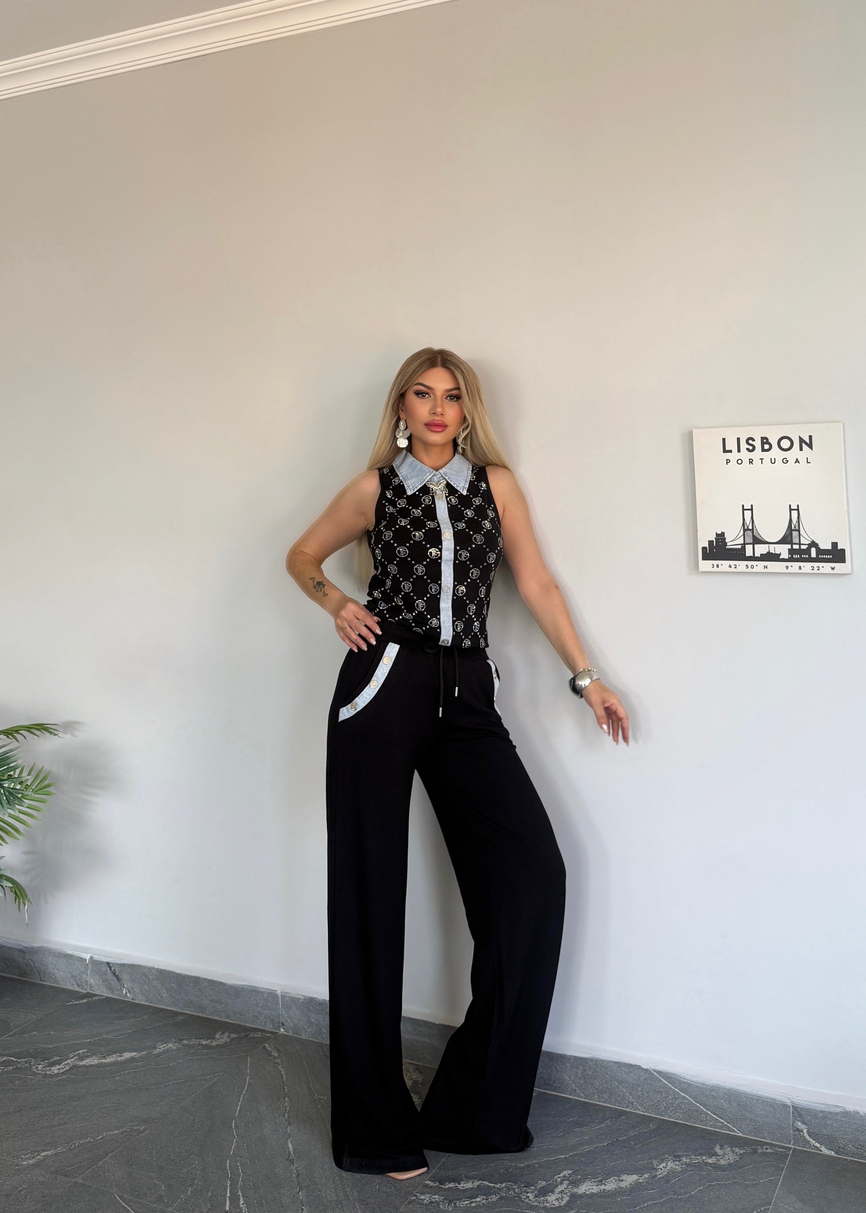 Diamond Denim Takım Siyah  