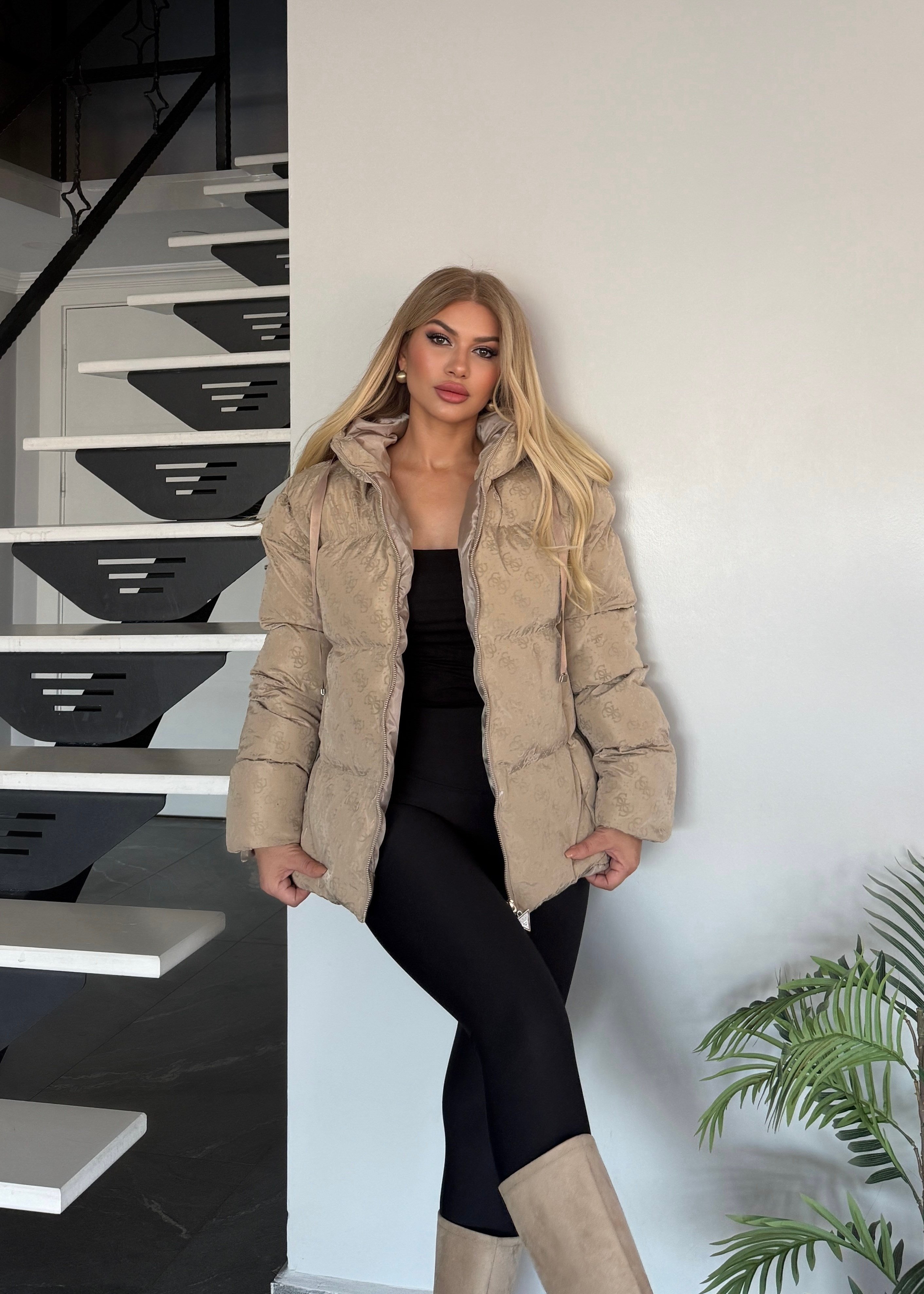 Dolgulu şişme mont nude 
