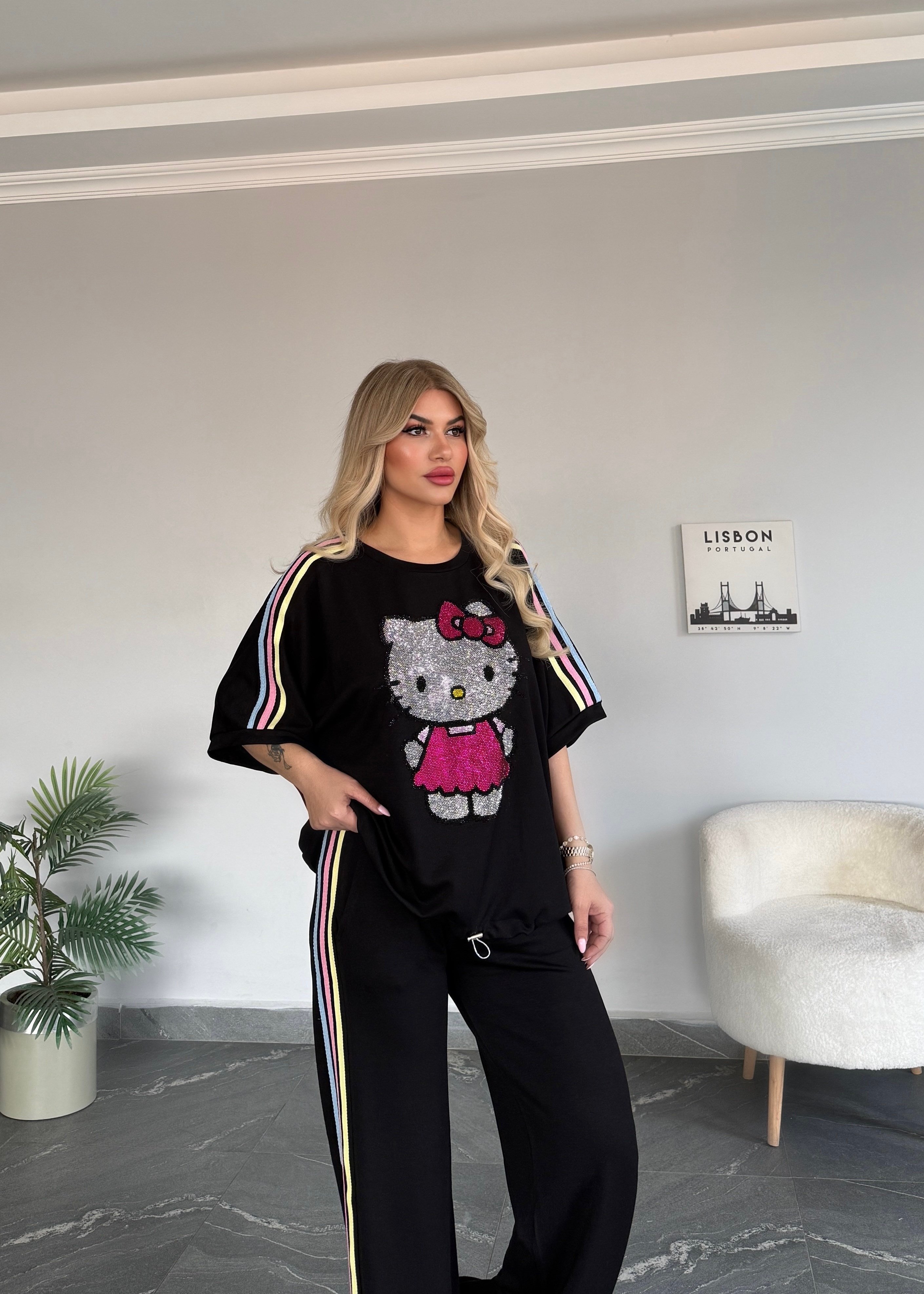H.Kitty takım siyah 