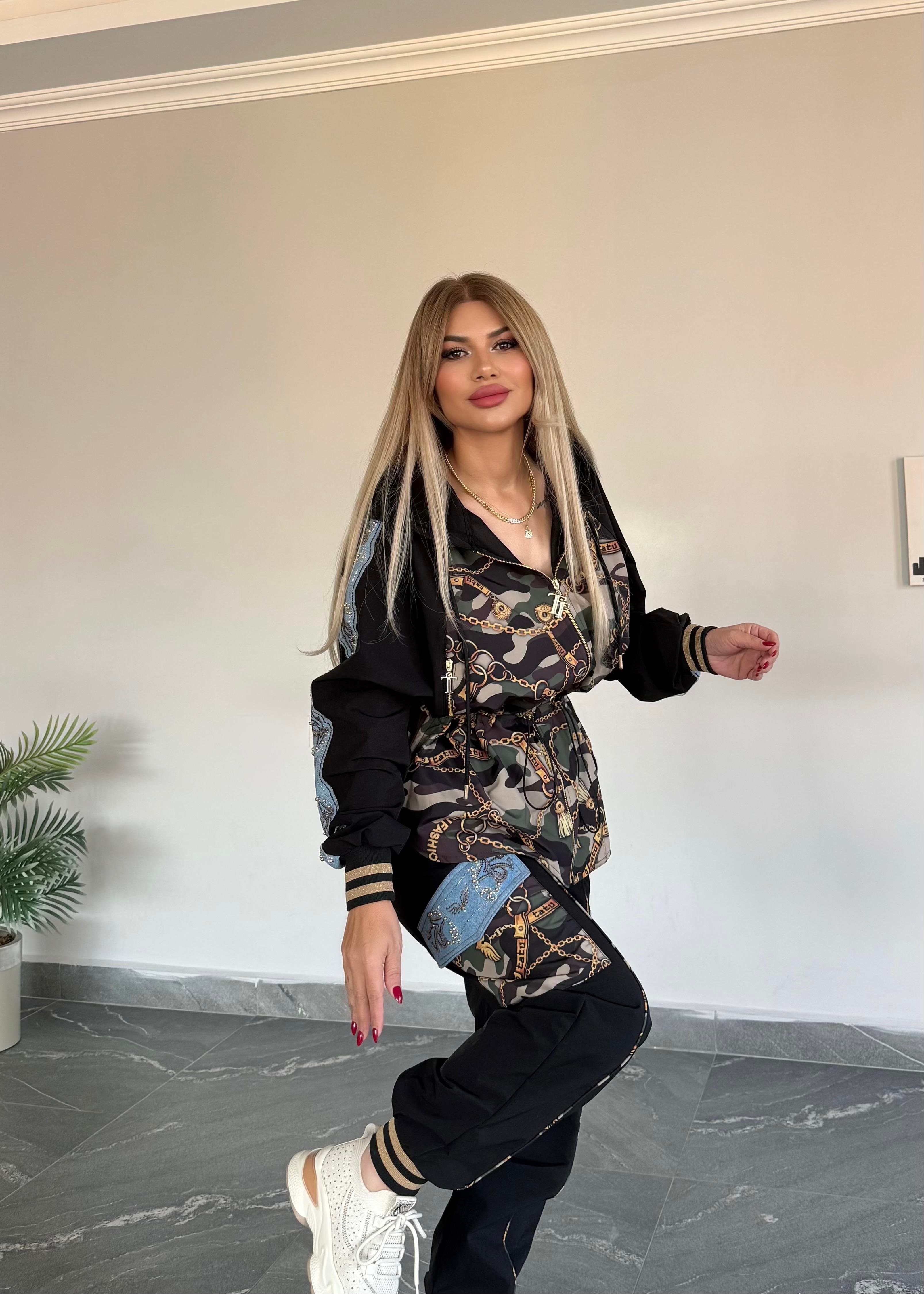 Kamuflaj takım  kahve siyah 