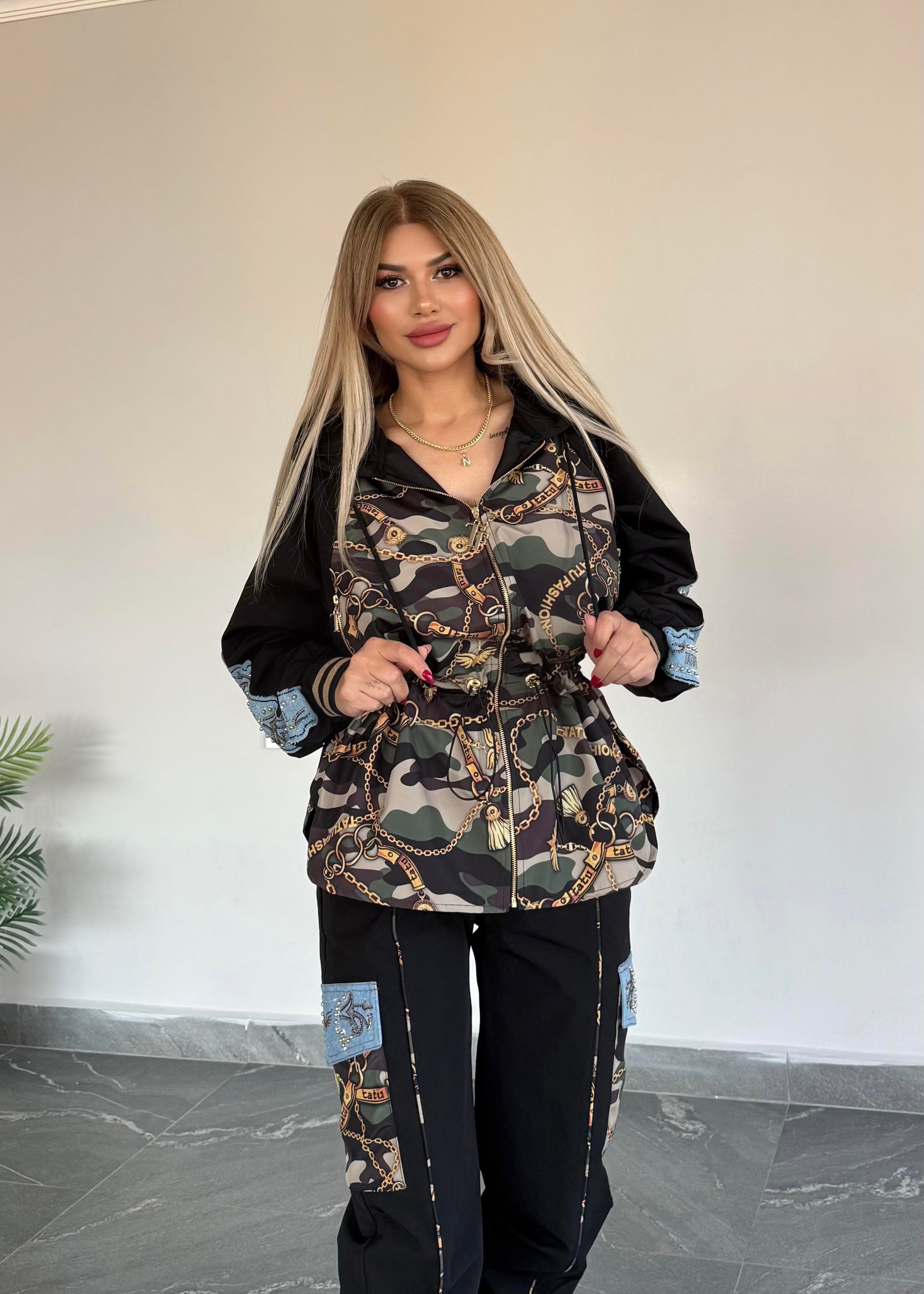 Kamuflaj takım  kahve siyah 