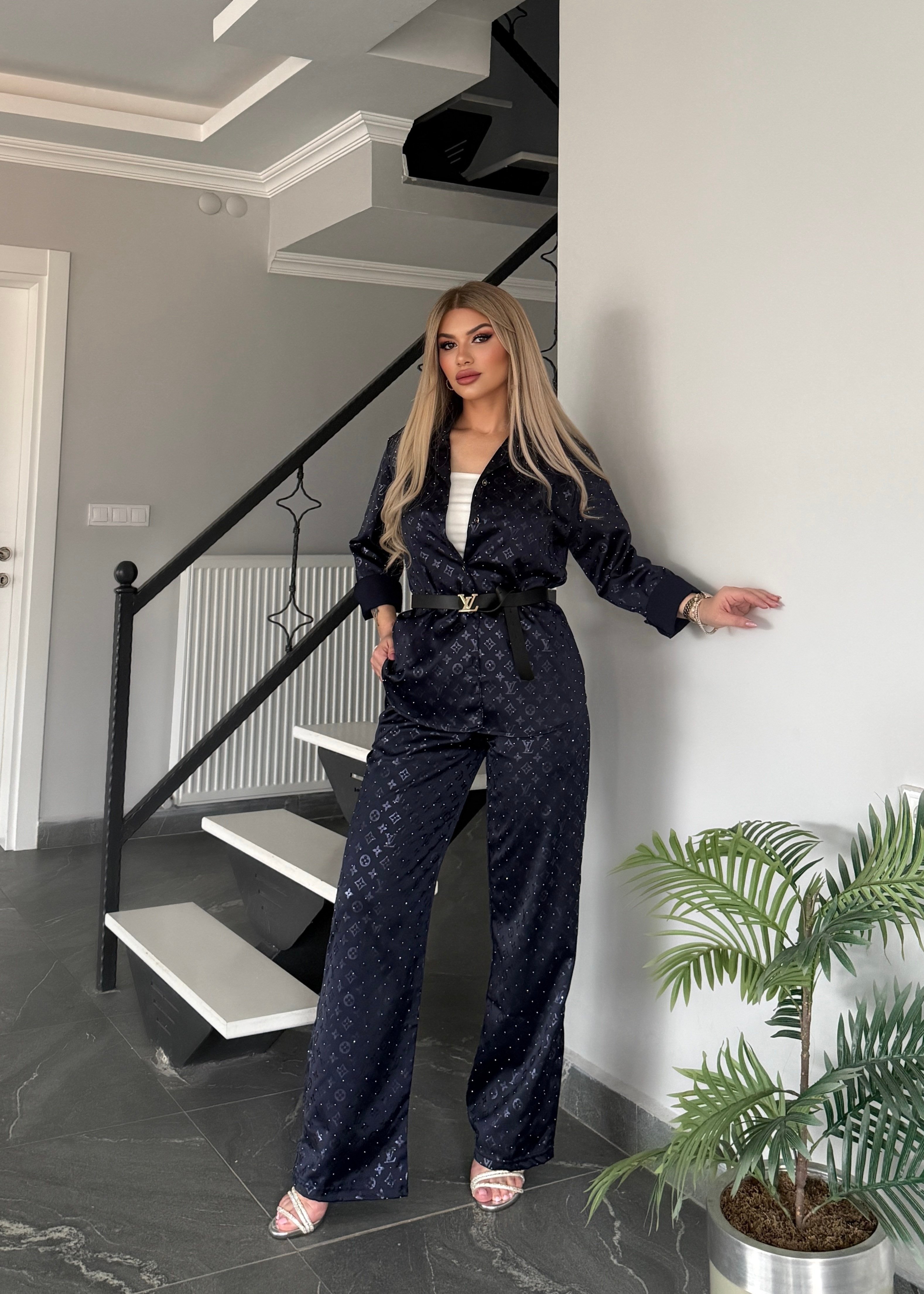 LF saten taşlı takım laci 