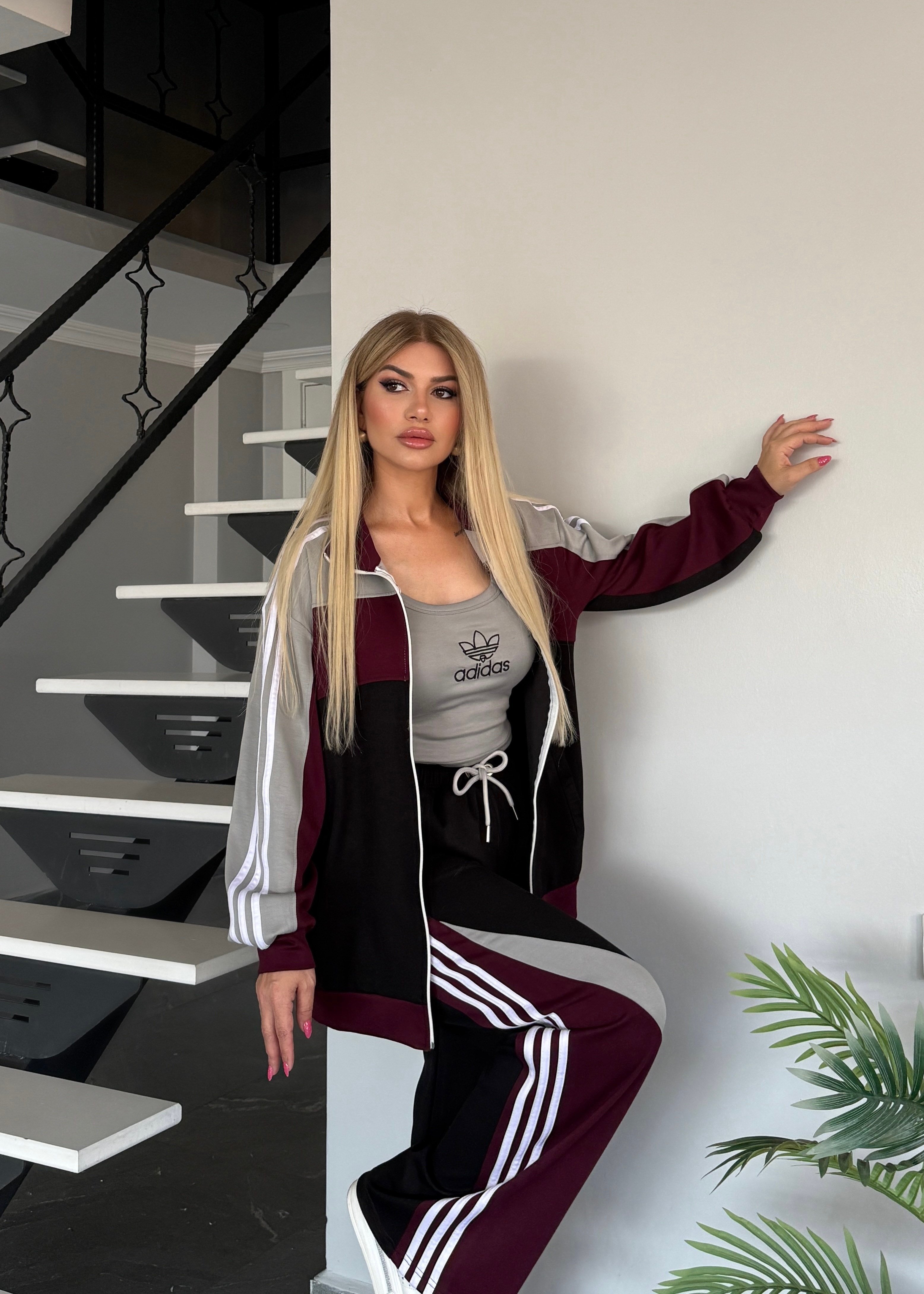Lina 3 lü takım bordo 