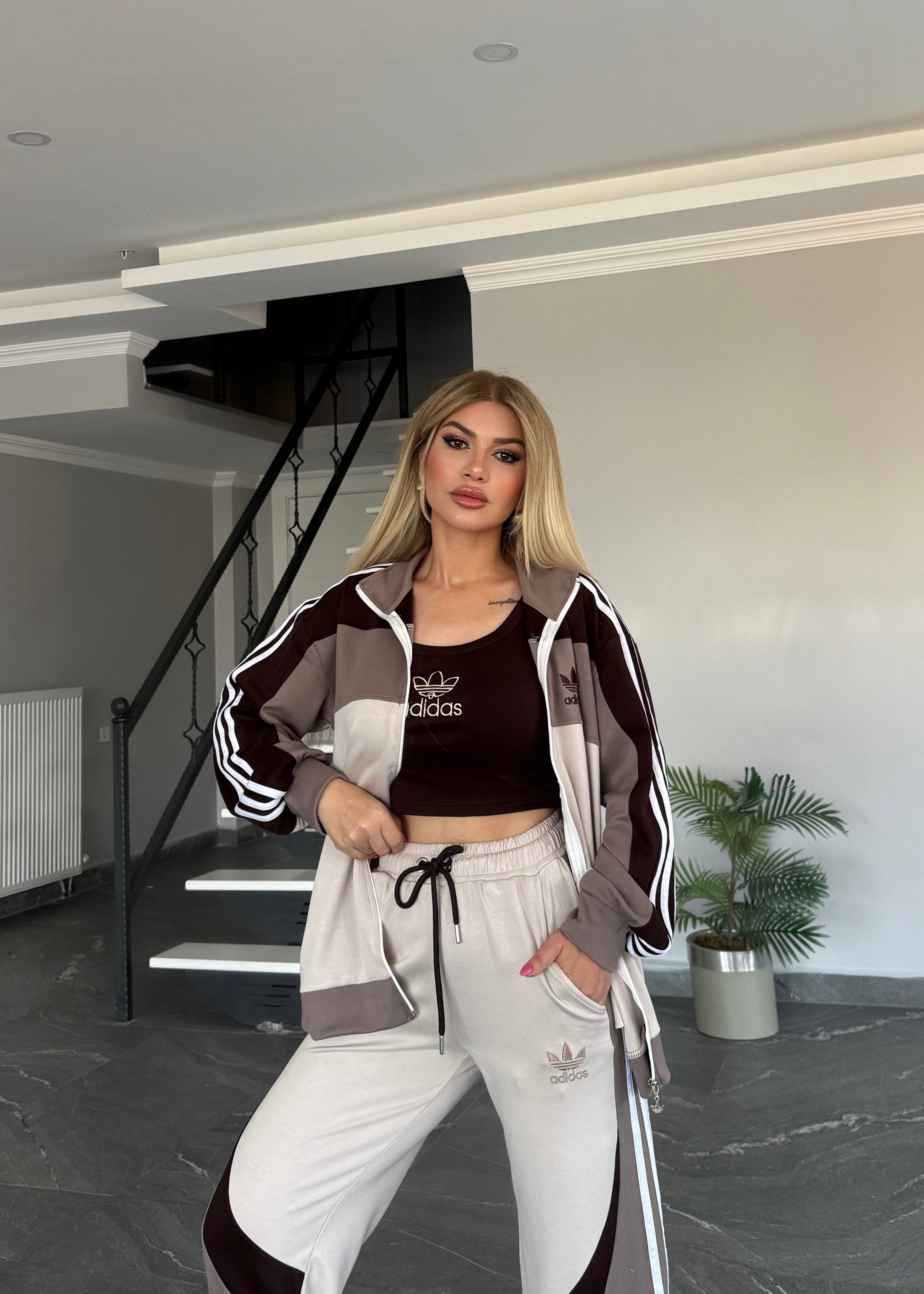 Lina 3 lü takım kahve 