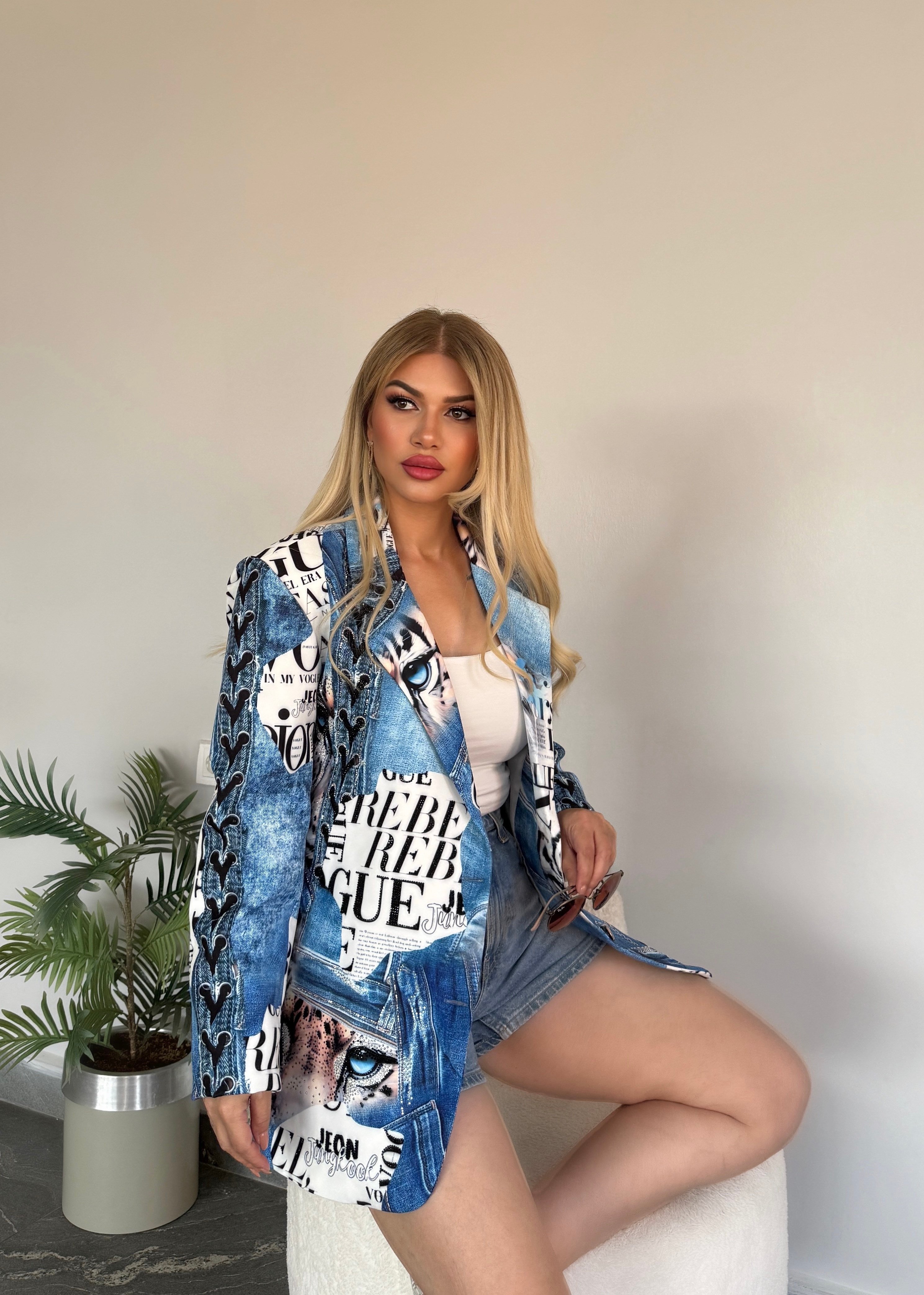 Marka model ceket mavi 