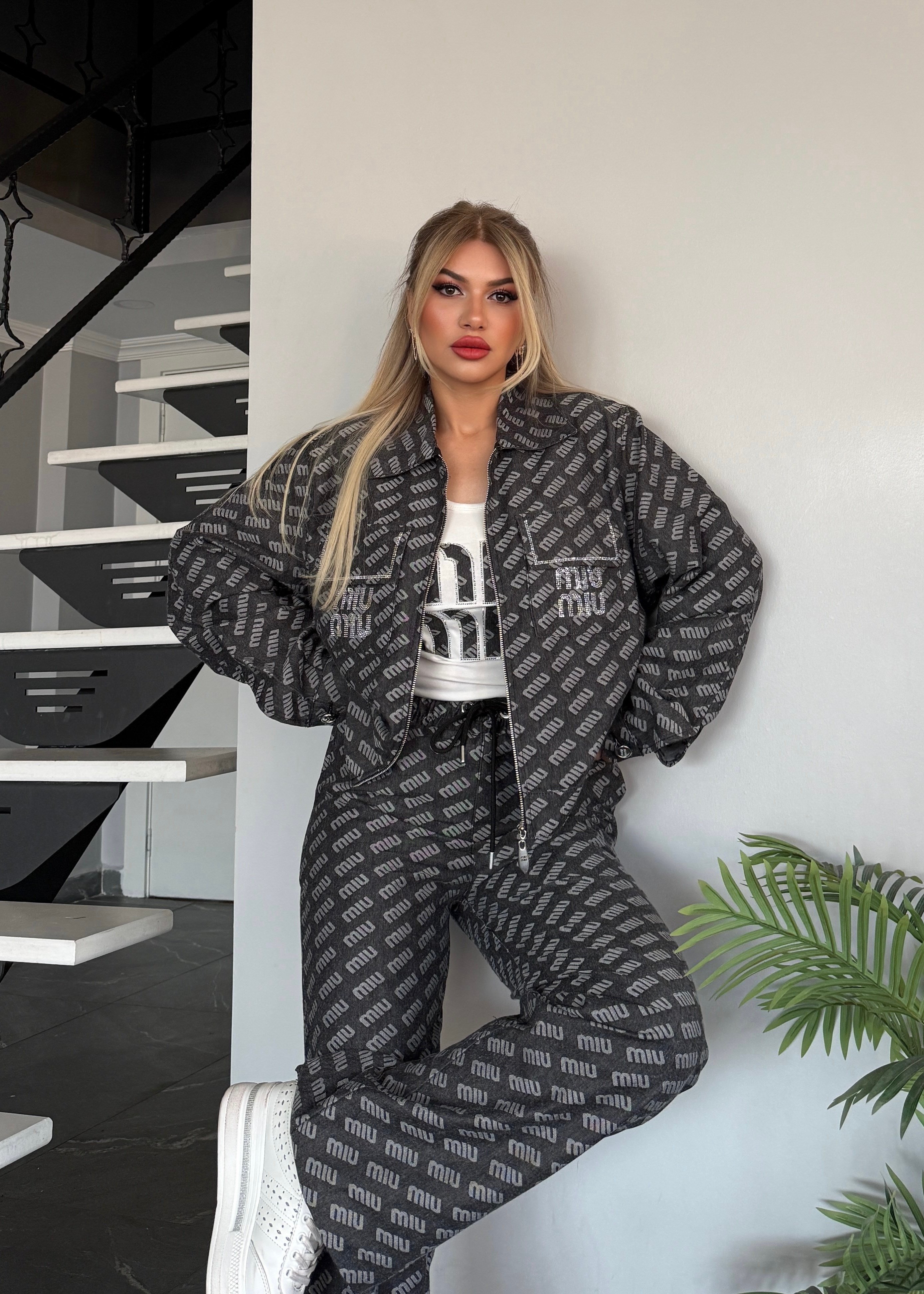 Royal 3 lü takım  füme beyaz atletli 