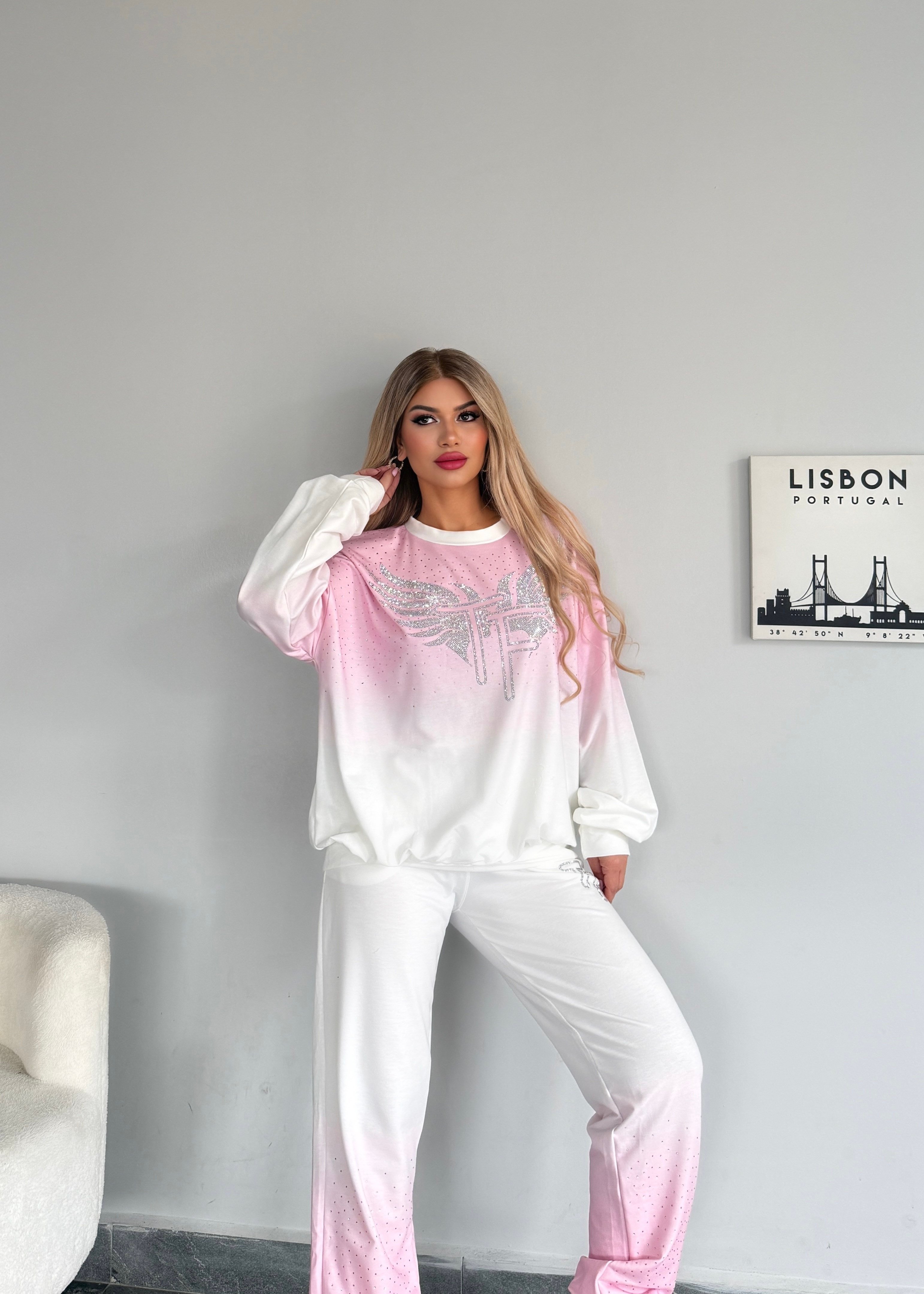 Serpme taş takım pembe 