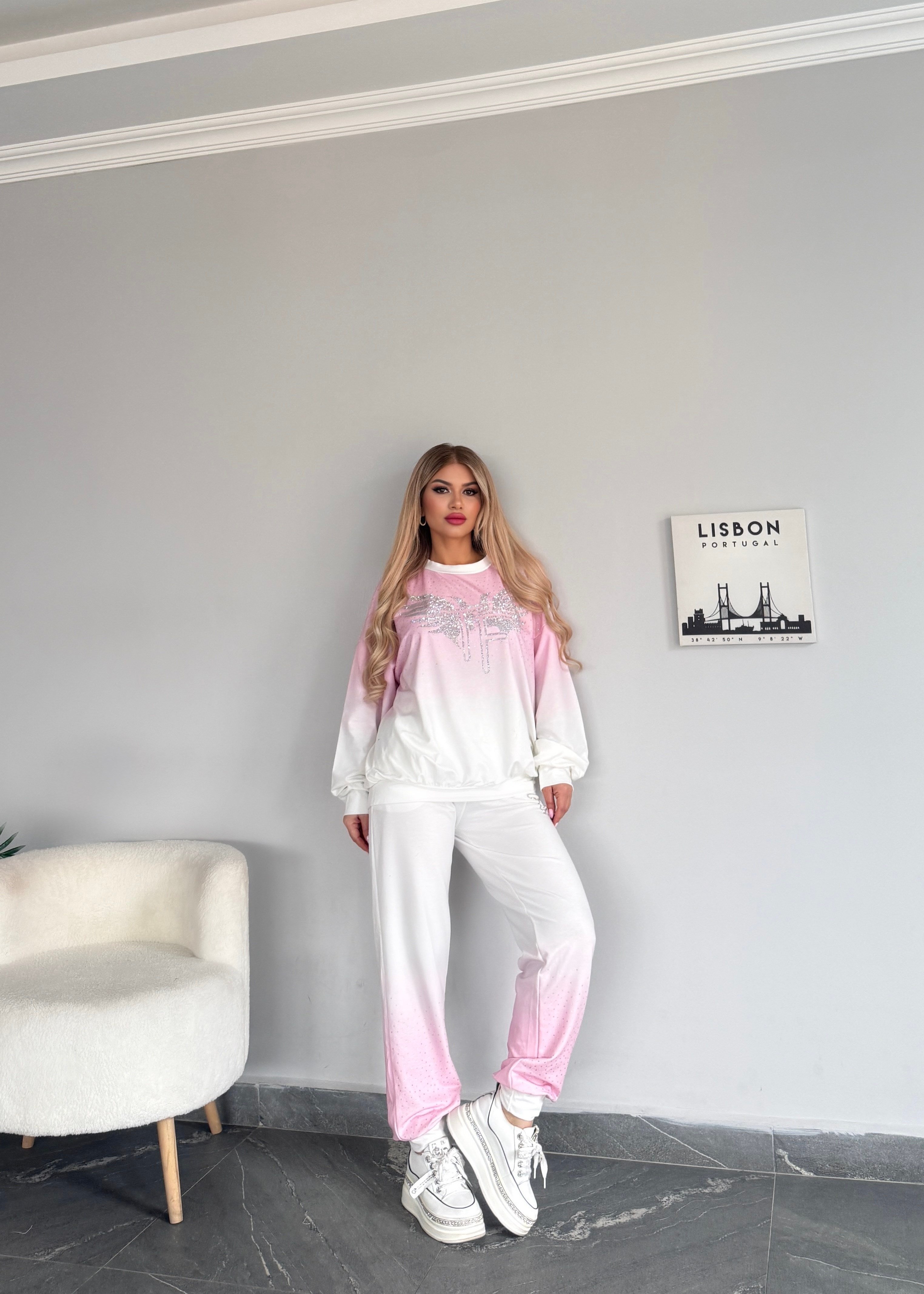 Serpme taş takım pembe 