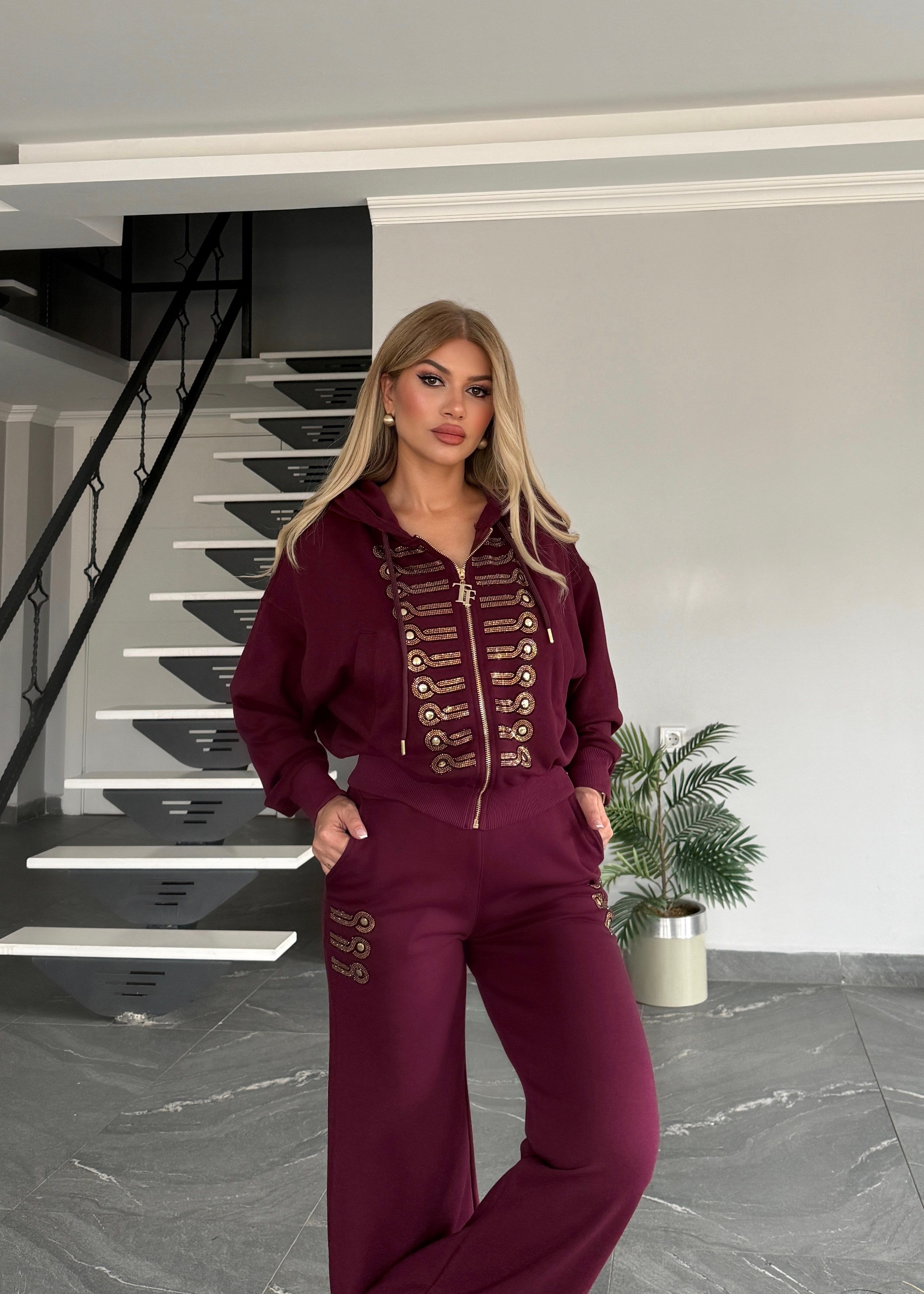 Sienna takım bordo 