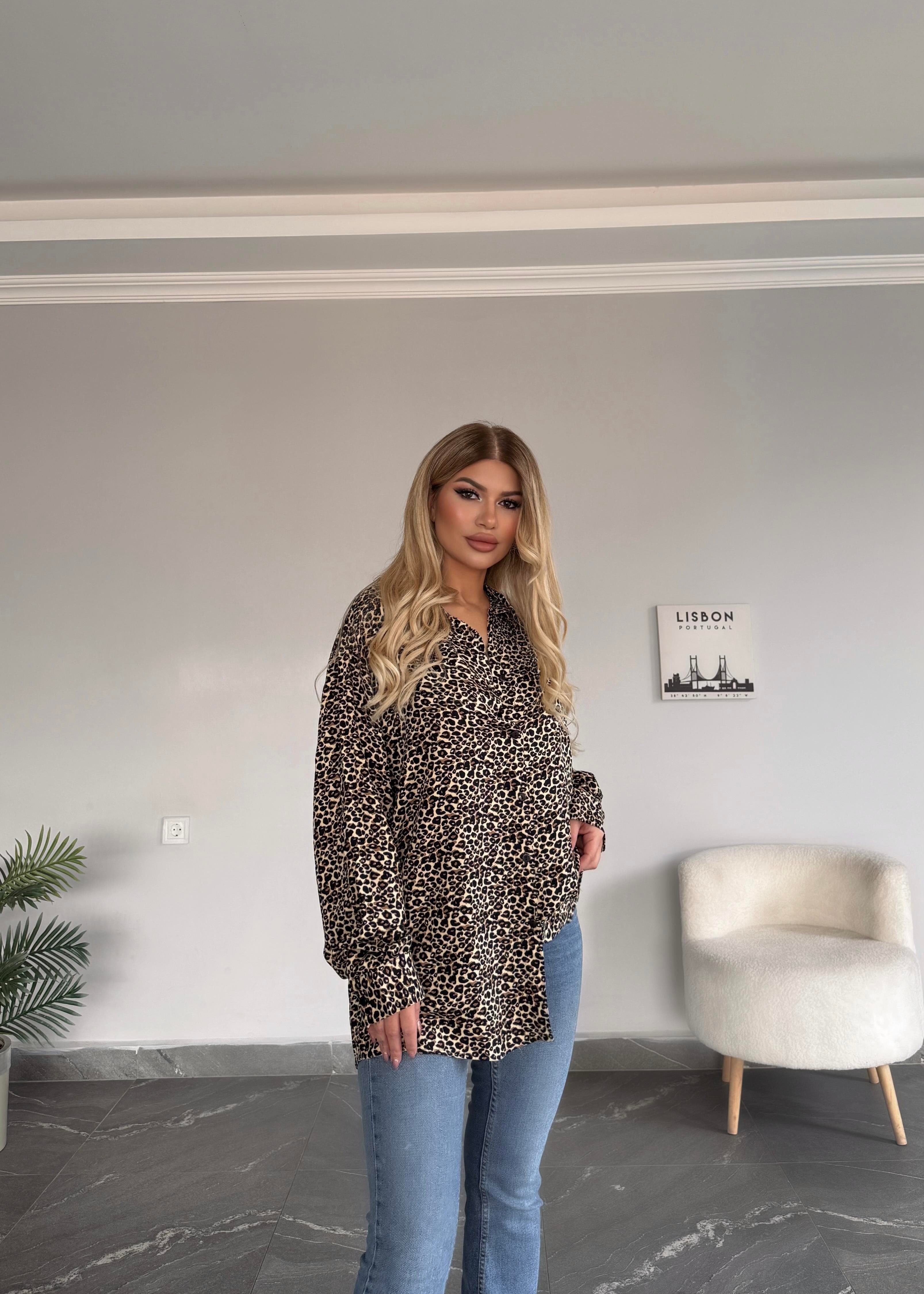 Siyqh leopar gömlek