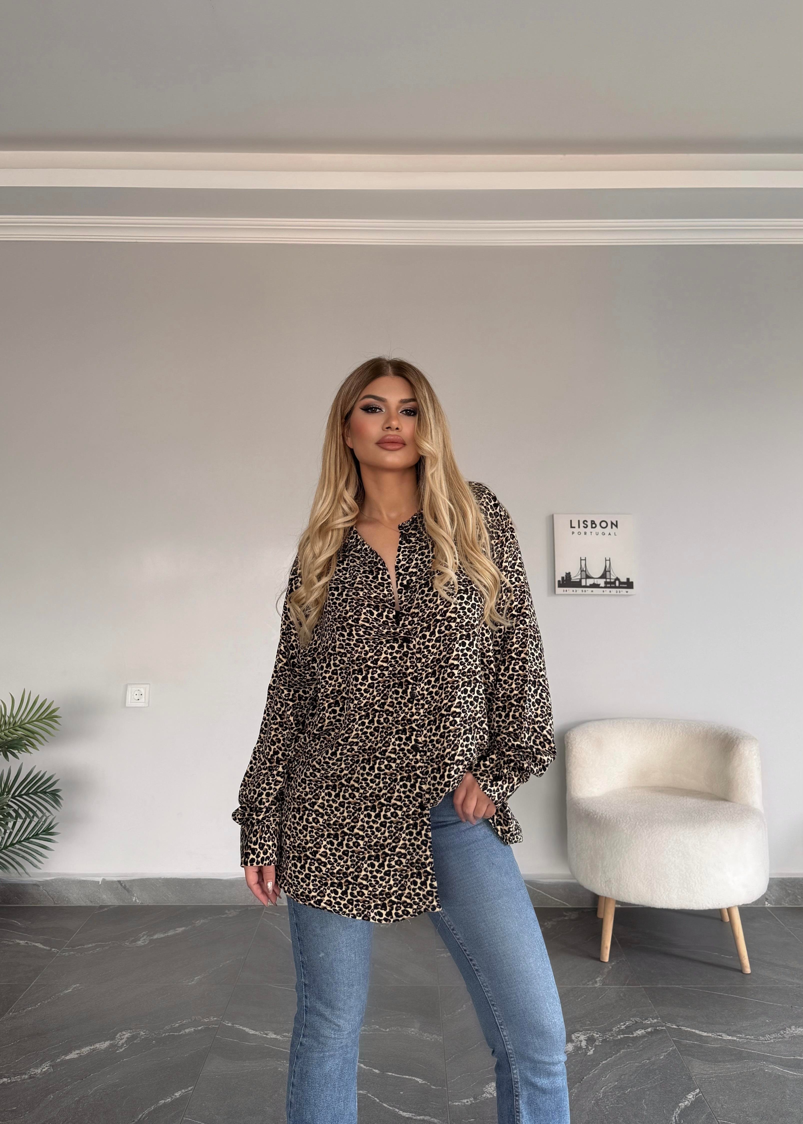 Siyqh leopar gömlek