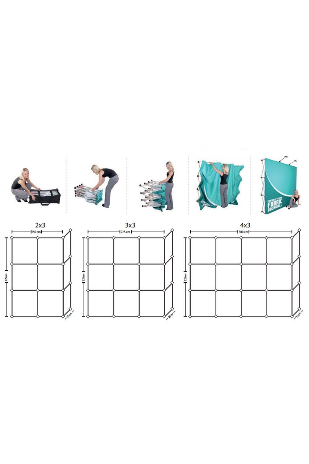 Kumaş Örümcek Stand (3*3 Model)