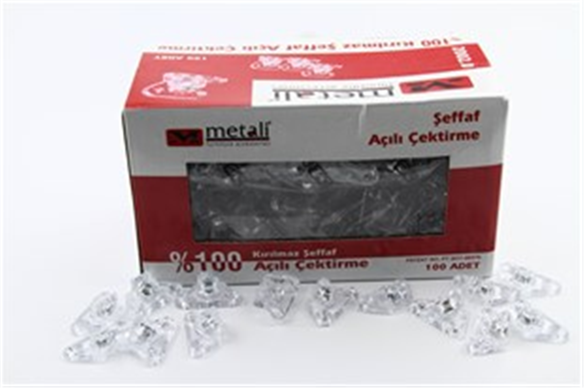 AÇILI ÇEKTİRME ŞEFFAF METALİ (100AD) KUTU