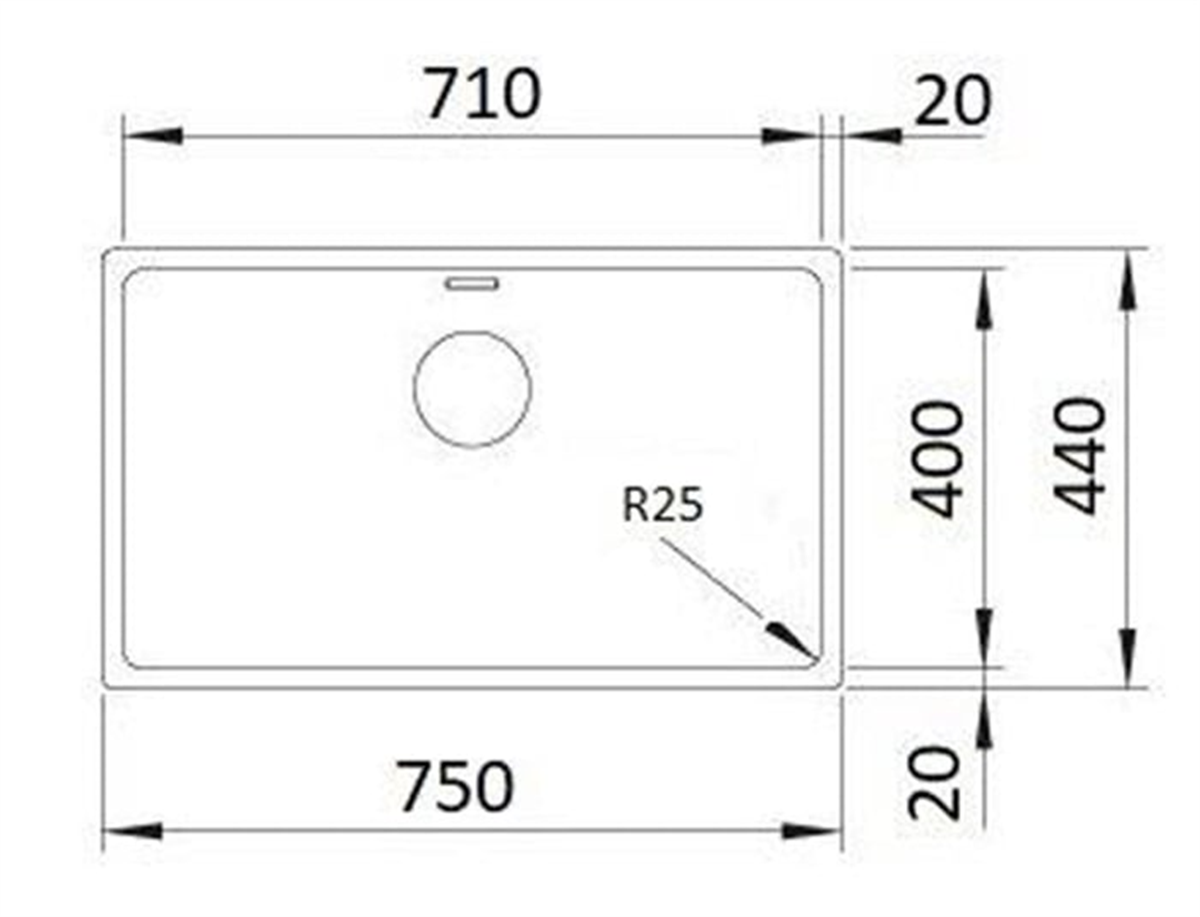 BLANCO CUBIM 700 U CELIK 40X71