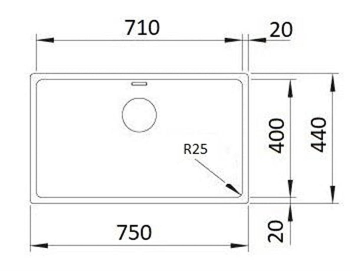 BLANCO CUBIM 700 U CELIK 40X71