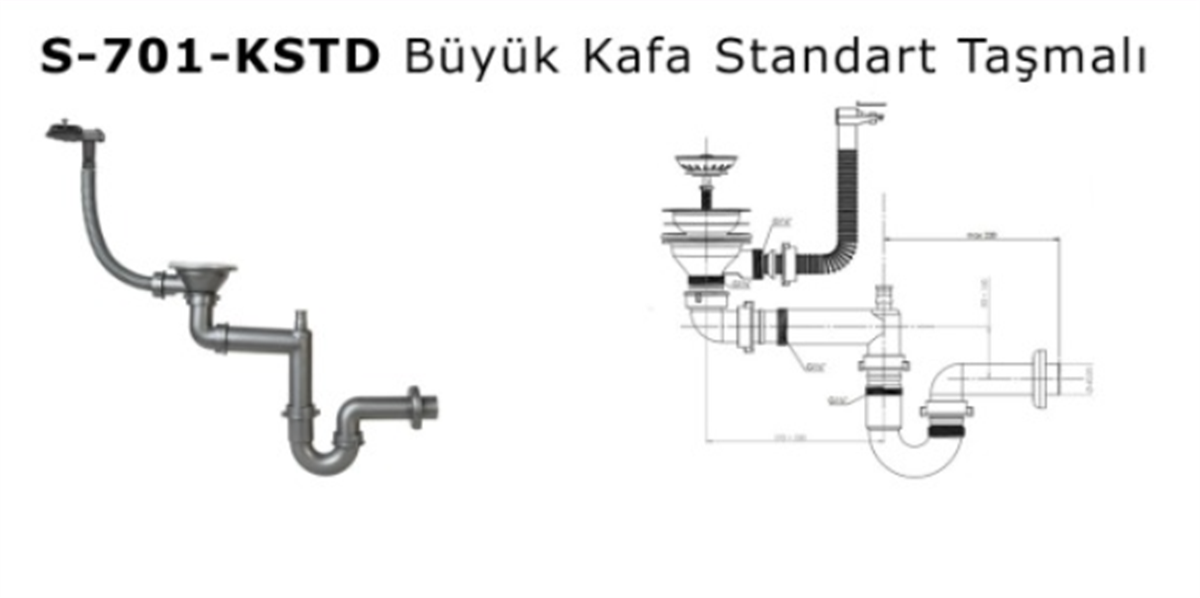 SIFON BUYUK KAFA TEKLI STANDART TASMA