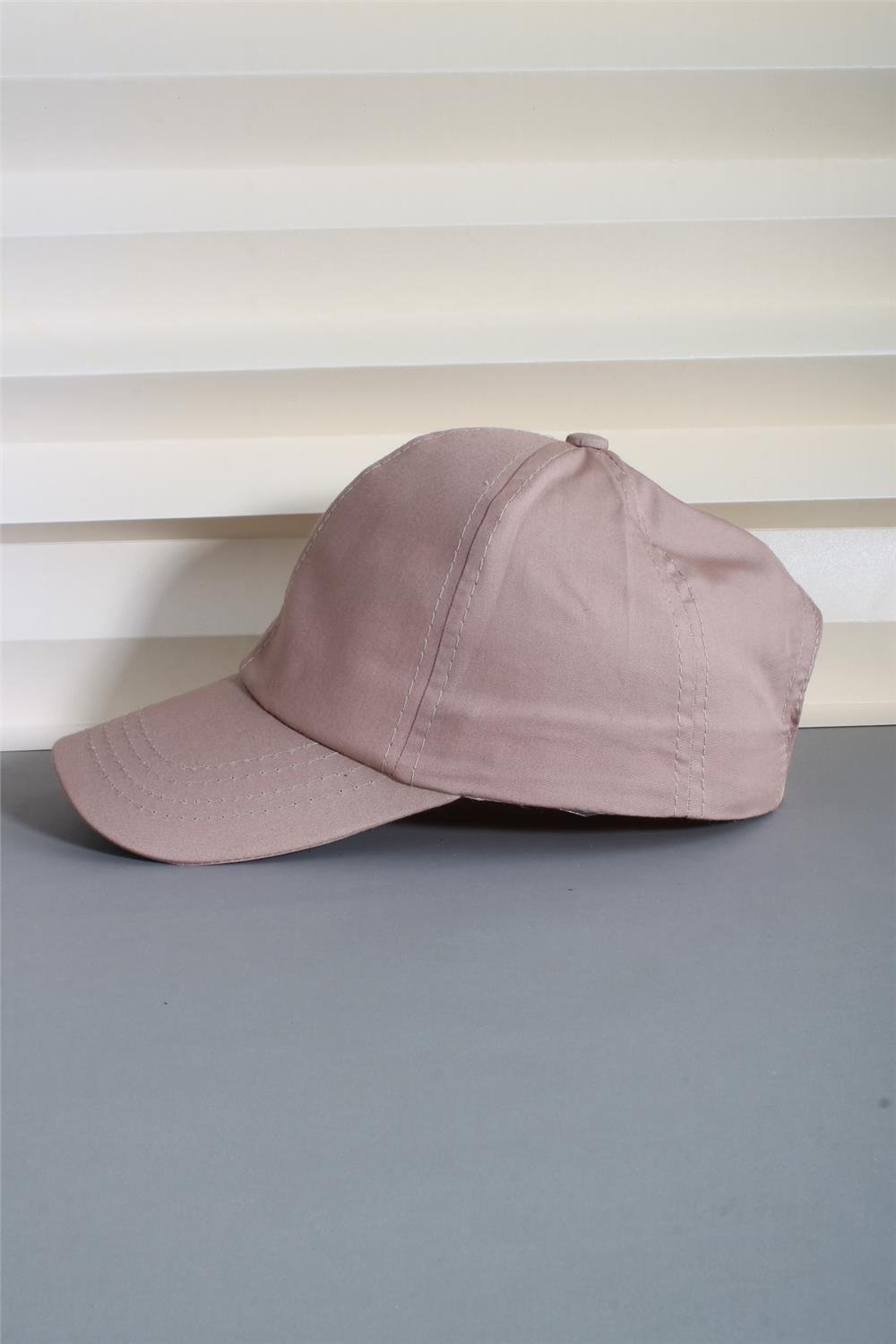 Cappello Bej Spor Şapka Unisex Arkası Cırtlı Ayarlanabilir 24SAPKADUZ