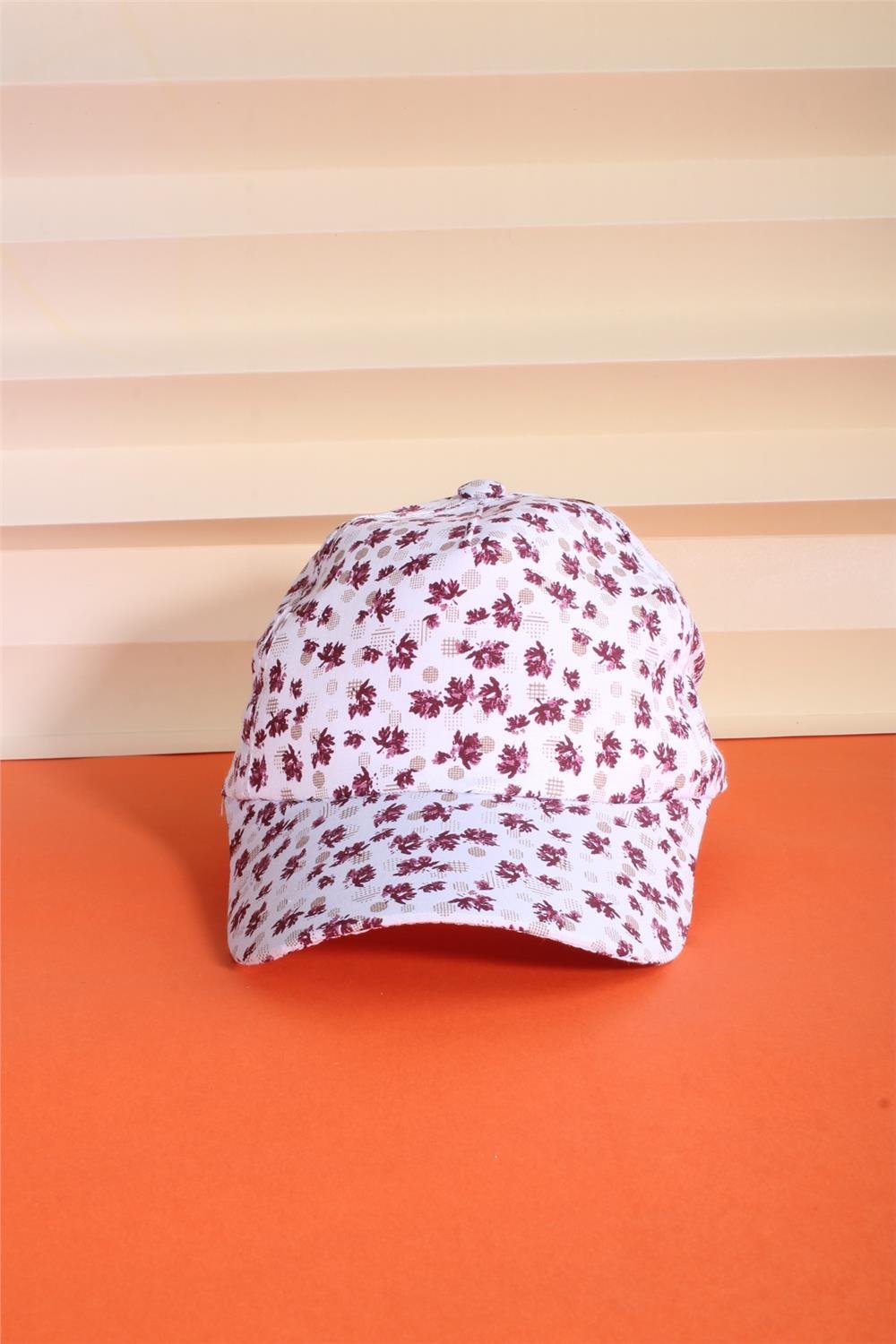 Cappello Bordo Beyaz Ayarlanabilir Şapka 24CCKSAPKAKIZR05