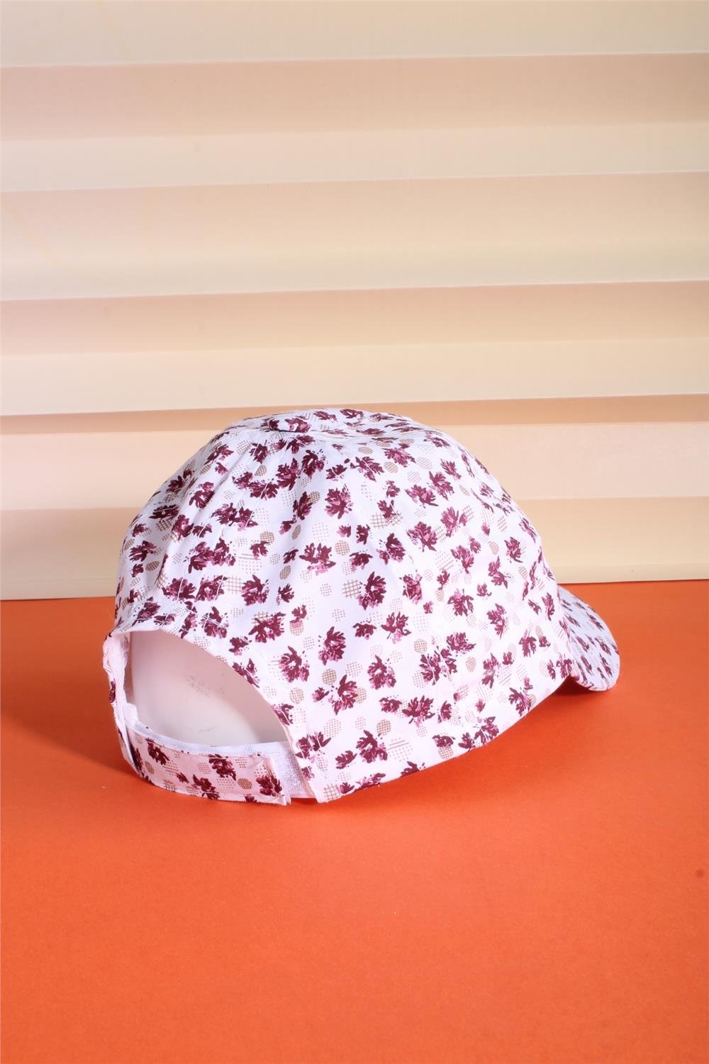 Cappello Bordo Beyaz Ayarlanabilir Şapka 24CCKSAPKAKIZR05