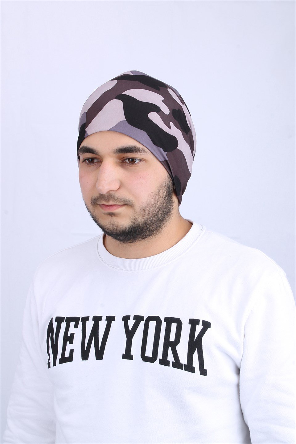 Kamuflaj Desenli Penye Unisex Bere - CPLPNKMR2