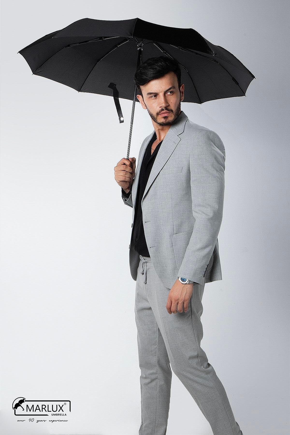 Marlux 10 Telli Rüzgara Dayanıklı Kırılmaz Manuel Şemsiye M24MPR2002M