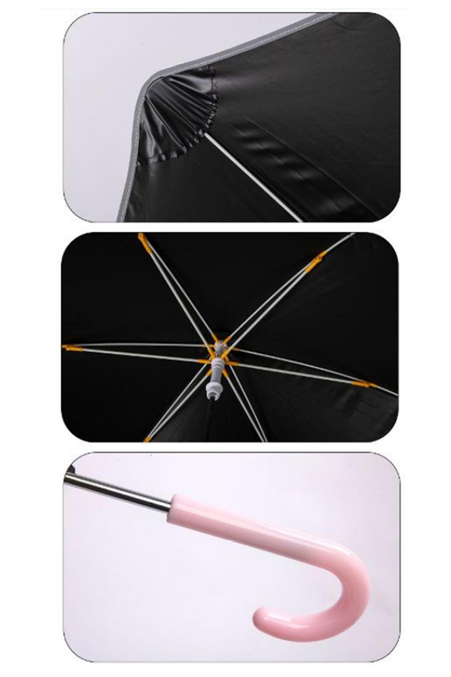 Marlux 6 Fiber Telli Kız Çocuk Şemsiye Sevmli Hayvanlar Desenli Rüzgara Dayanıklı Kız Çocuk Şemsiyesi MARLUX1099GRLR05