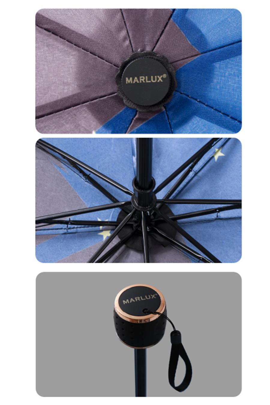 Marlux Ay ve Kediler Yarasa Model 8 Telli Rüzgara Dayanıklı Manuel Şemsiye MARLUX383R01