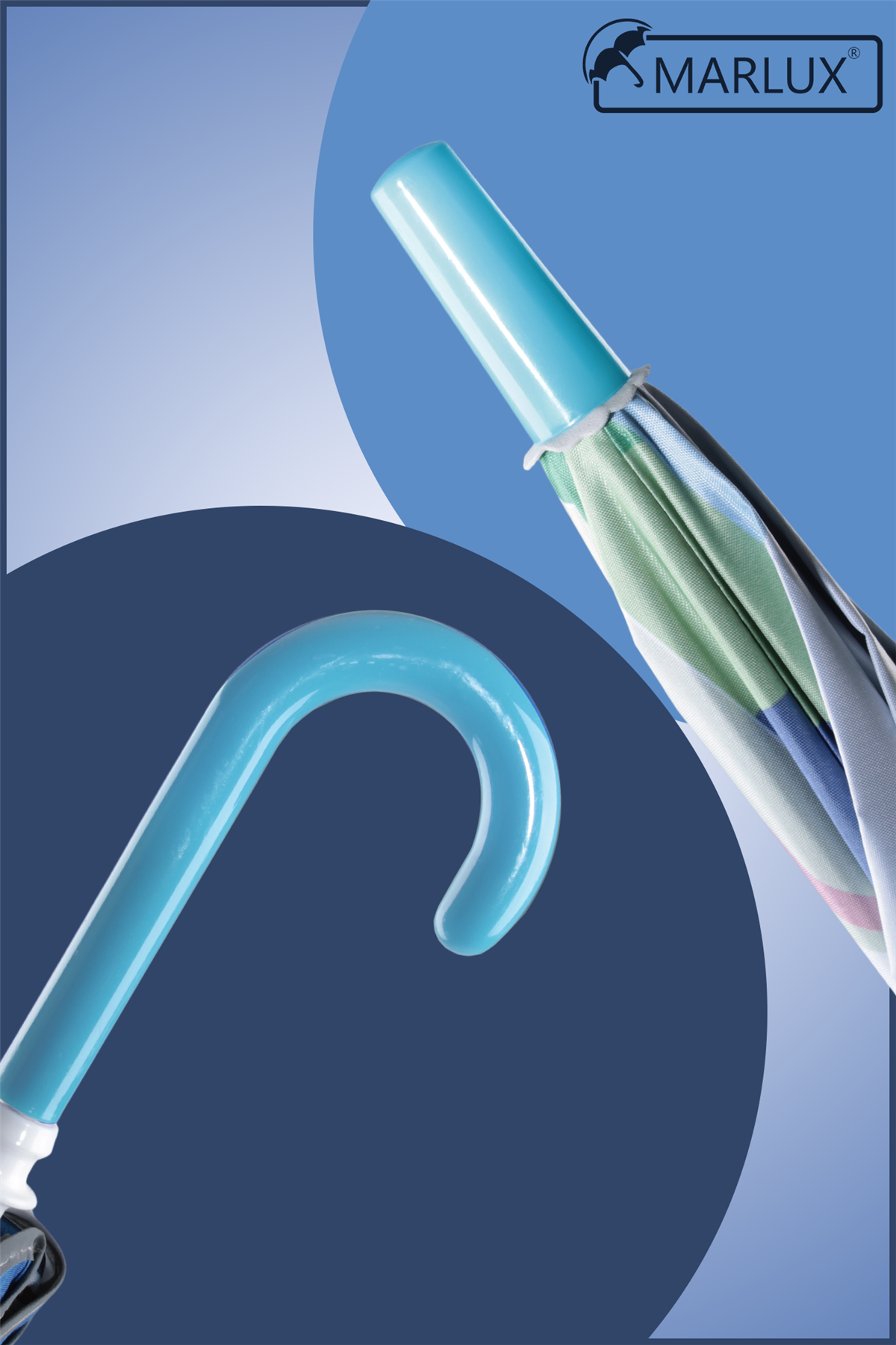 Marlux Fiber 6 Telli Dayanıklı Özel Tasarım Çocuk Şemsiyesi Sevimli Balık Desenli MAR1099