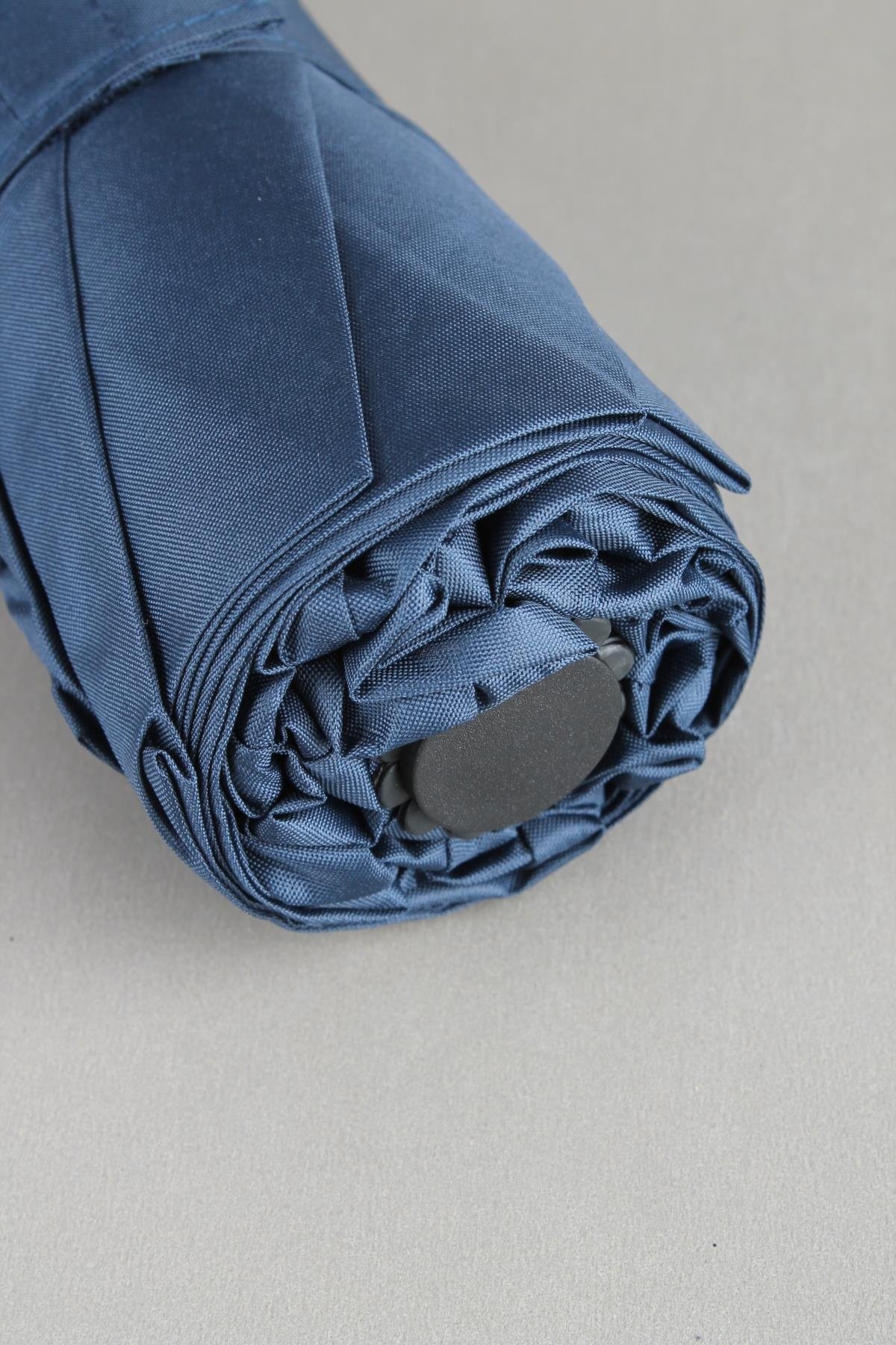 Marlux Mini Süper Çantalı Fermuarlı Kılıflı Rüzgar Koruma 8 Fiber Telli Şemsiye Lacivert MARLUX214ML Kapsül Şemsiye