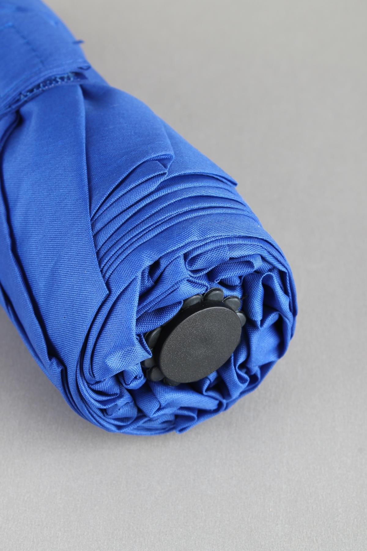 Marlux Mini Süper Çantalı Fermuarlı Kılıflı Rüzgar Koruma 8 Fiber Telli Şemsiye Mavi MARLUX214ML Kapsül Şemsiye